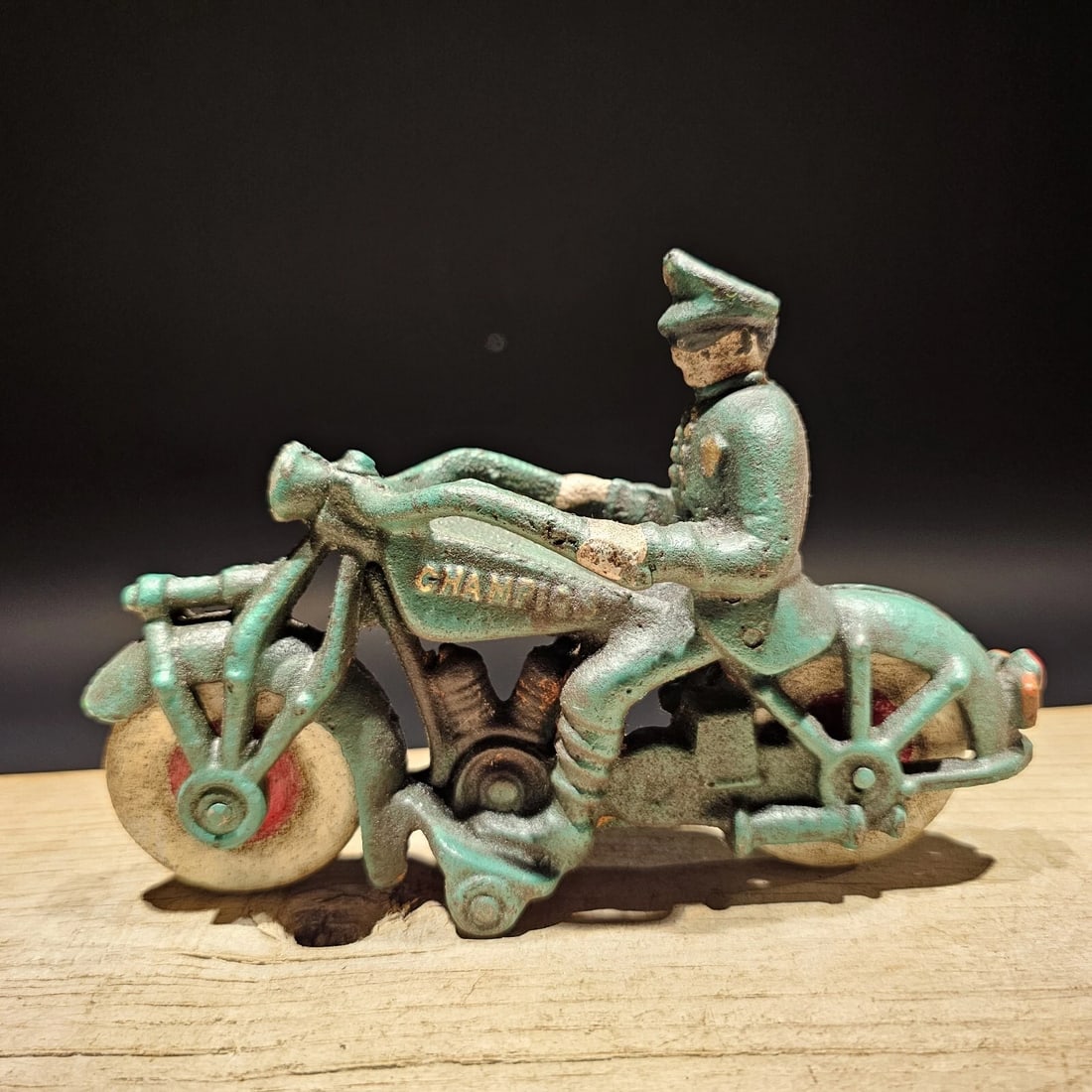 7" Cast Iron Toy Motorcycle - 14