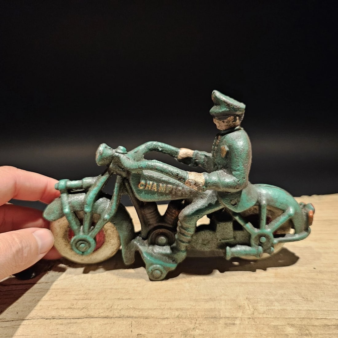 7" Cast Iron Toy Motorcycle - 3