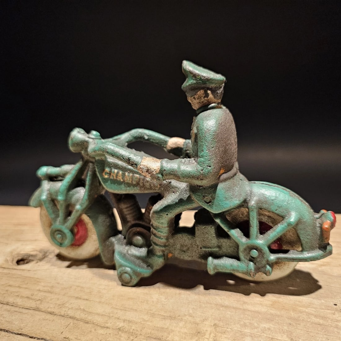 7" Cast Iron Toy Motorcycle - 8