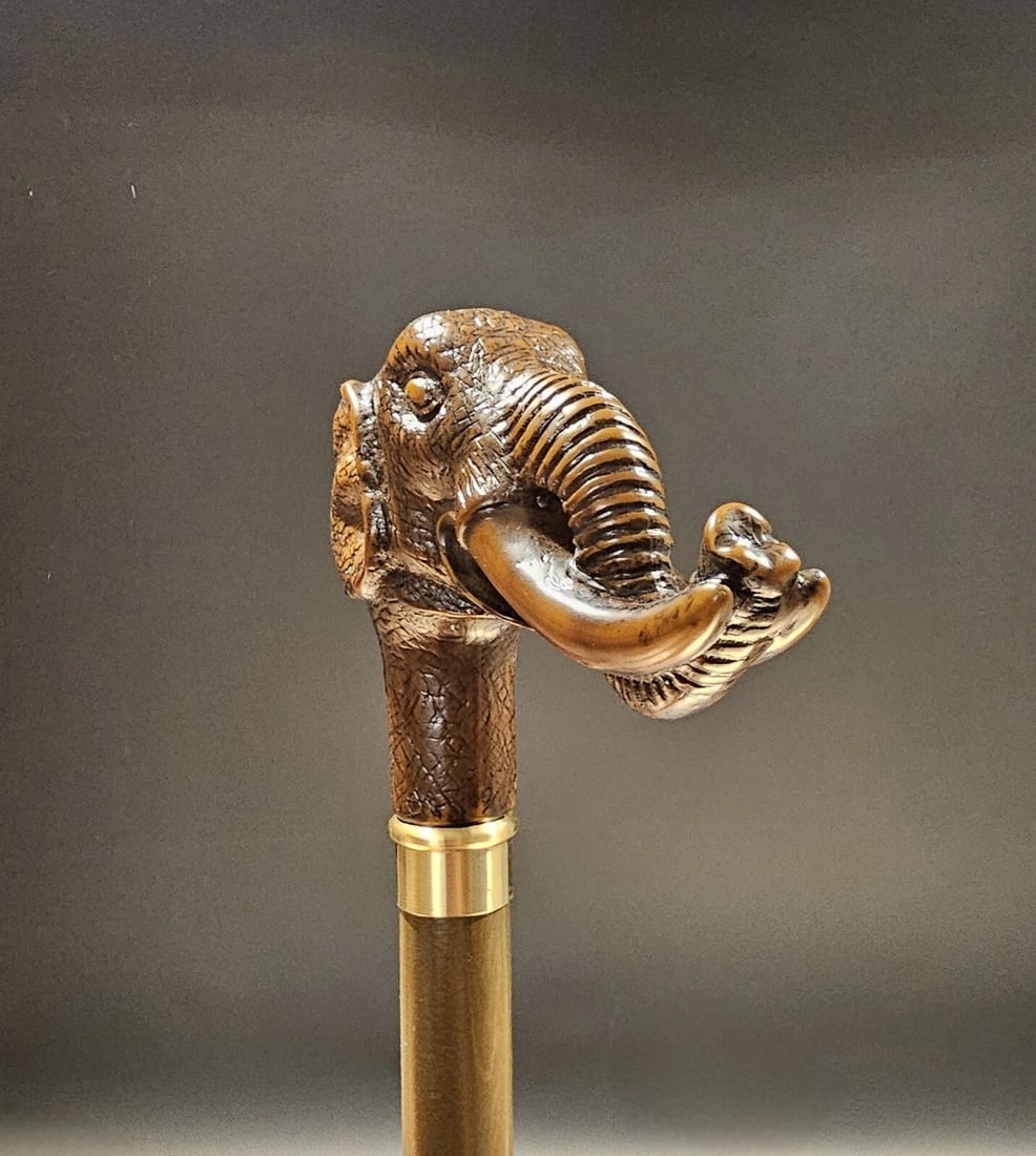 36" Elephant Walking Stick Cane - 7