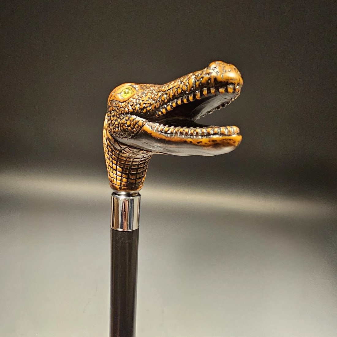 36" Gator Head Walking Stick Cane - 15