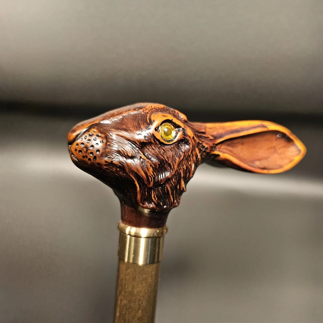 36" Jack Rabbit Walking Stick Cane - 7