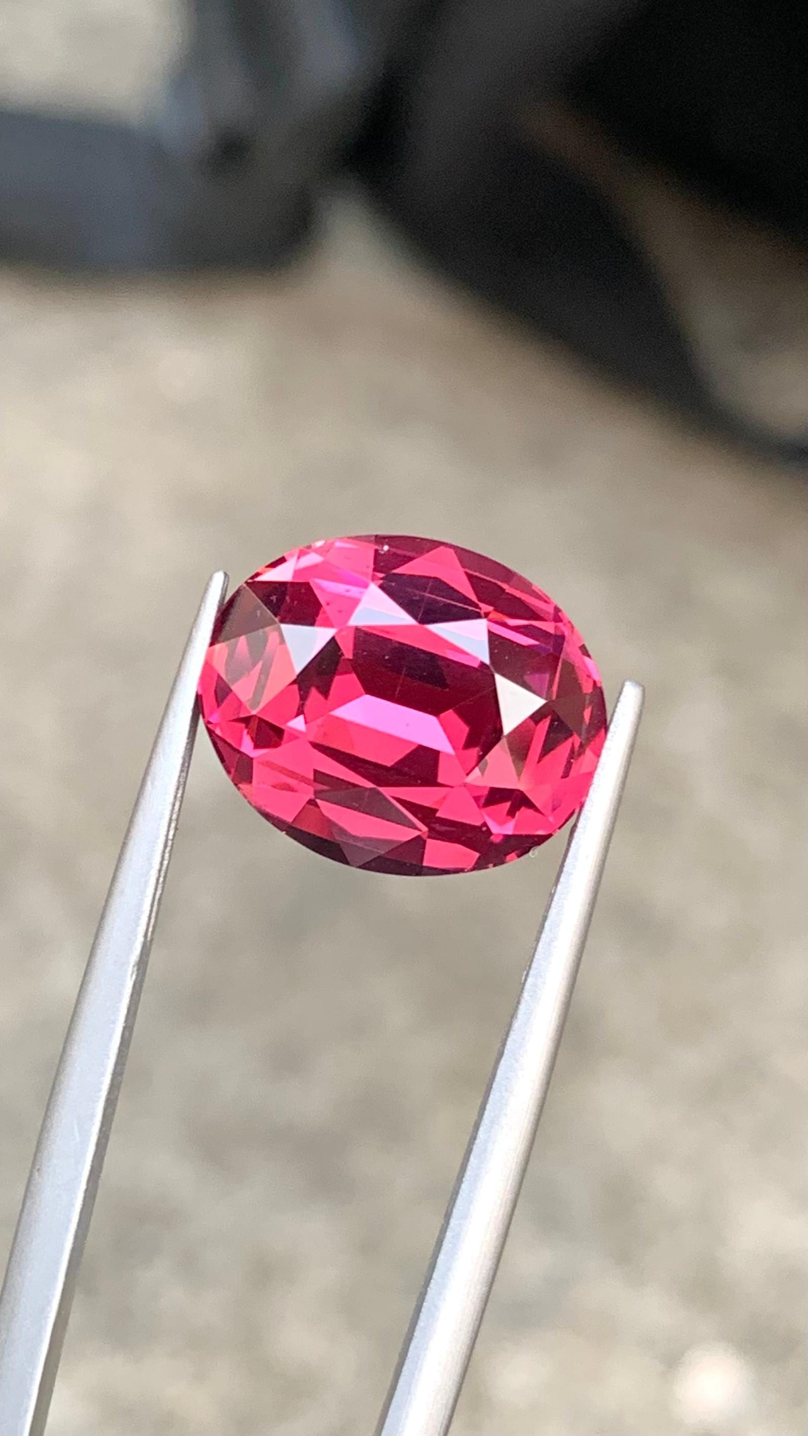 Raspberry Pink Garnet Gemstone From Kala Lani, Tanga Mine In Tanzania, 7.45 Ct: Title: Raspberry Pink Garnet Gemstone From Kala Lani, Tanga Mine In Tanzania, 7.45 Ct Description: Materials: Gemstone: Garnet Carat weight: 7.45 While best known for its deep, wine-red hue,