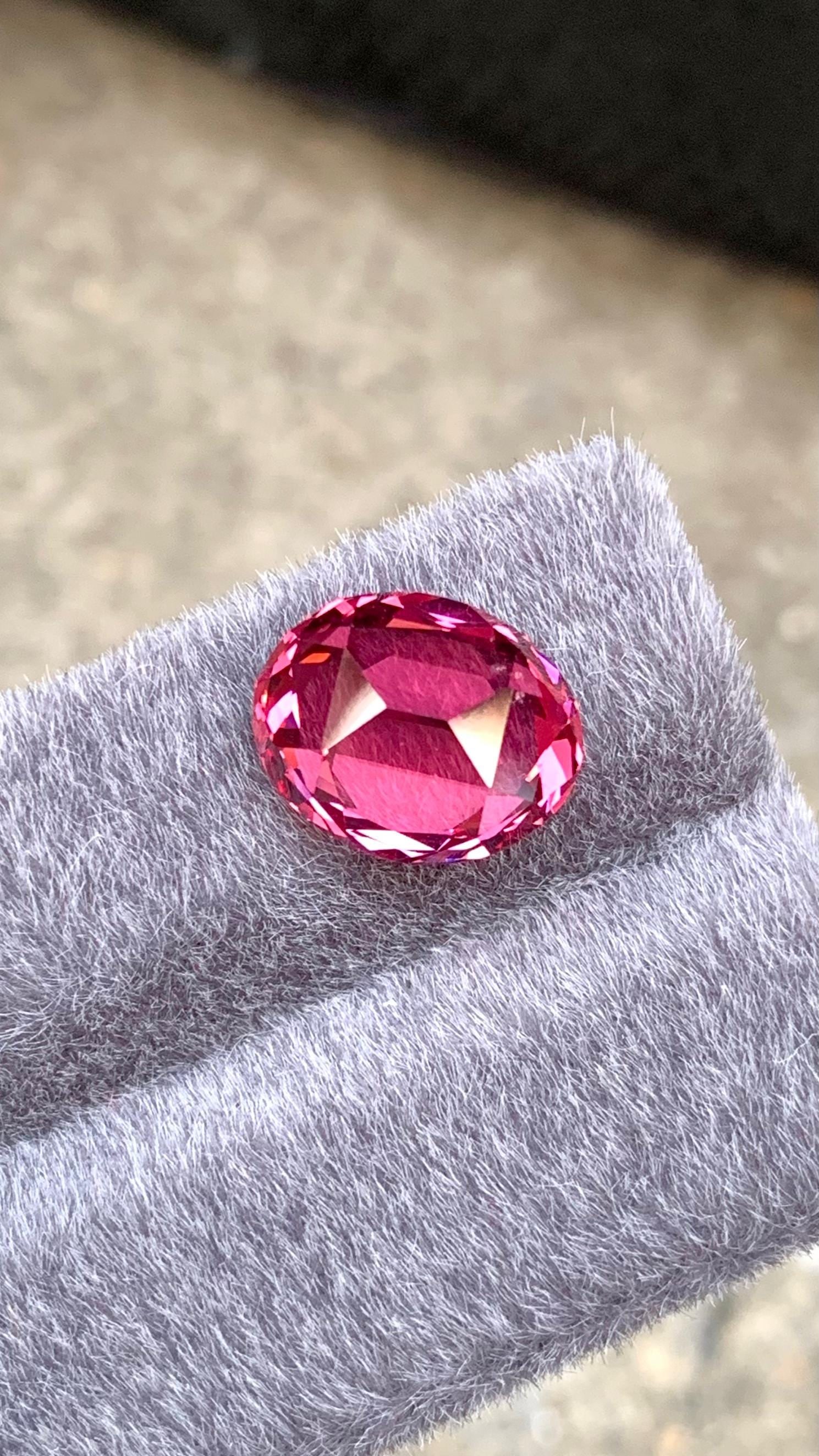 Raspberry Pink Garnet Gemstone From Kala Lani, Tanga Mine In Tanzania, 7.45 Ct - 7