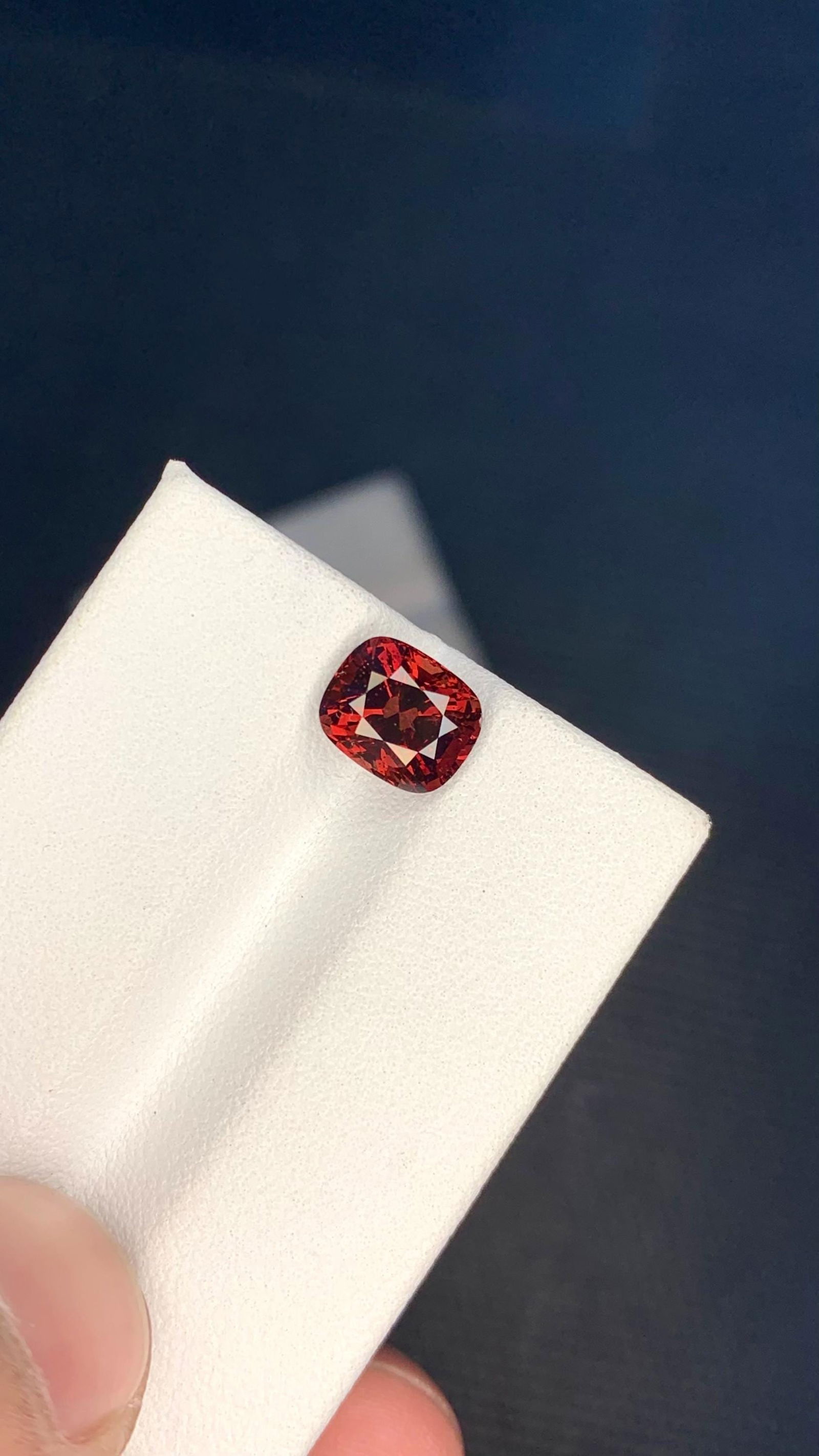 Burma Redish Orange Spinel Cushion Cut Gemstone For Jewellery - 2.065 Carat - 4