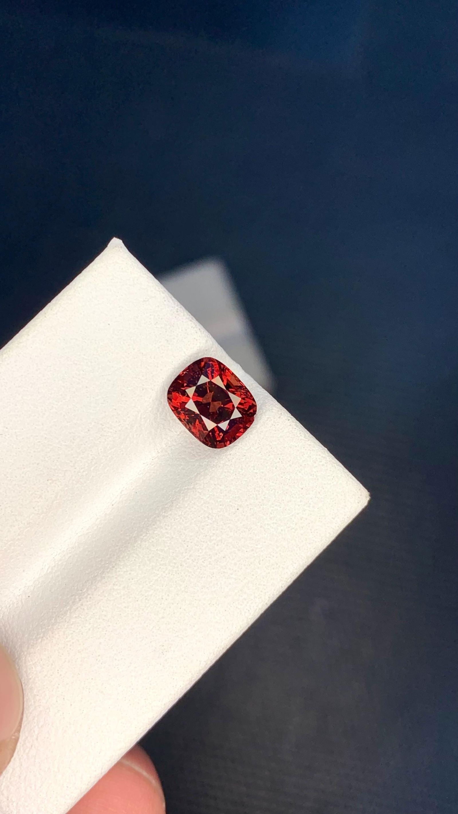 Burma Redish Orange Spinel Cushion Cut Gemstone For Jewellery - 2.065 Carat - 6