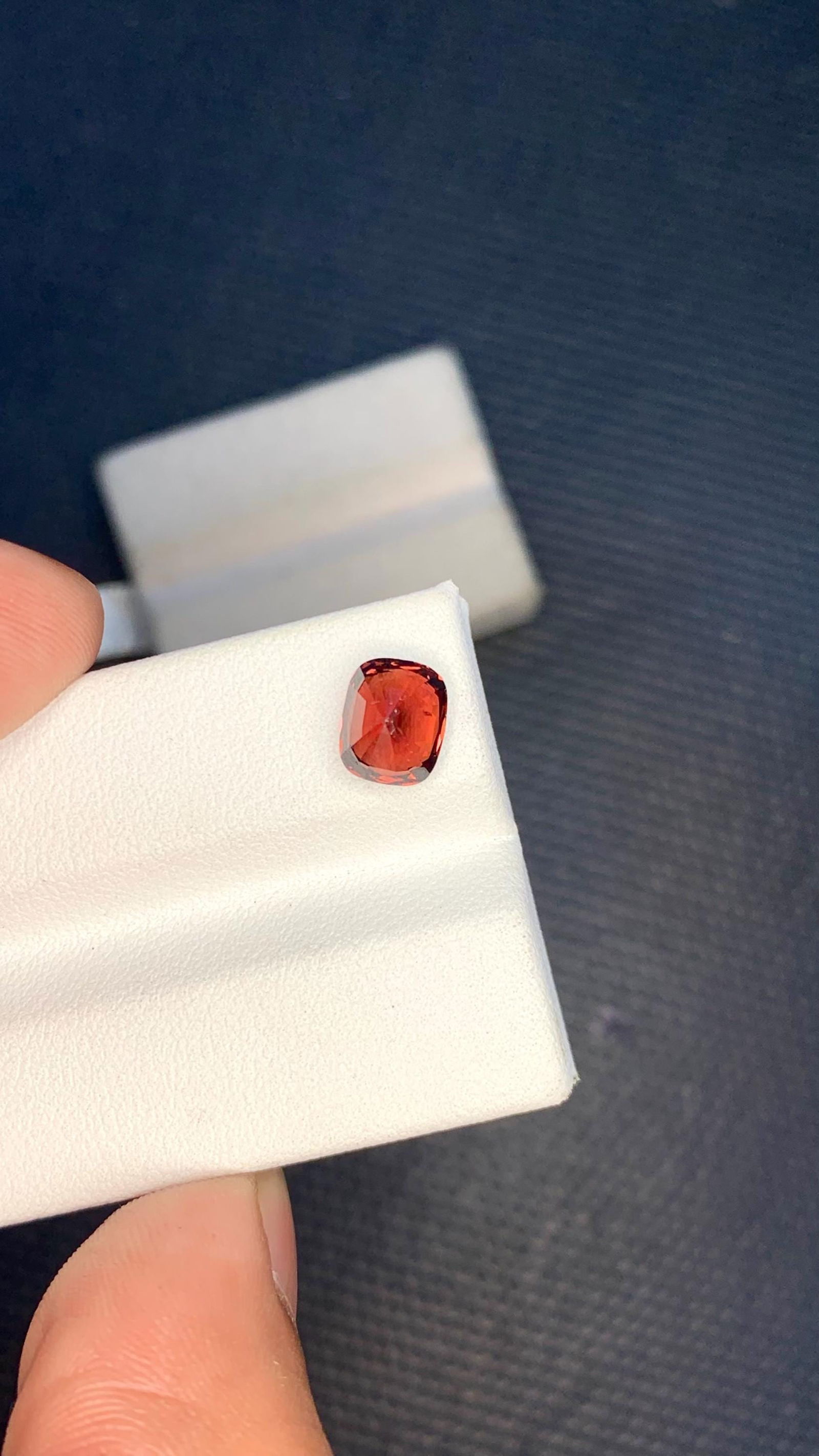 Burma Redish Orange Spinel Cushion Cut Gemstone For Jewellery - 2.065 Carat - 8