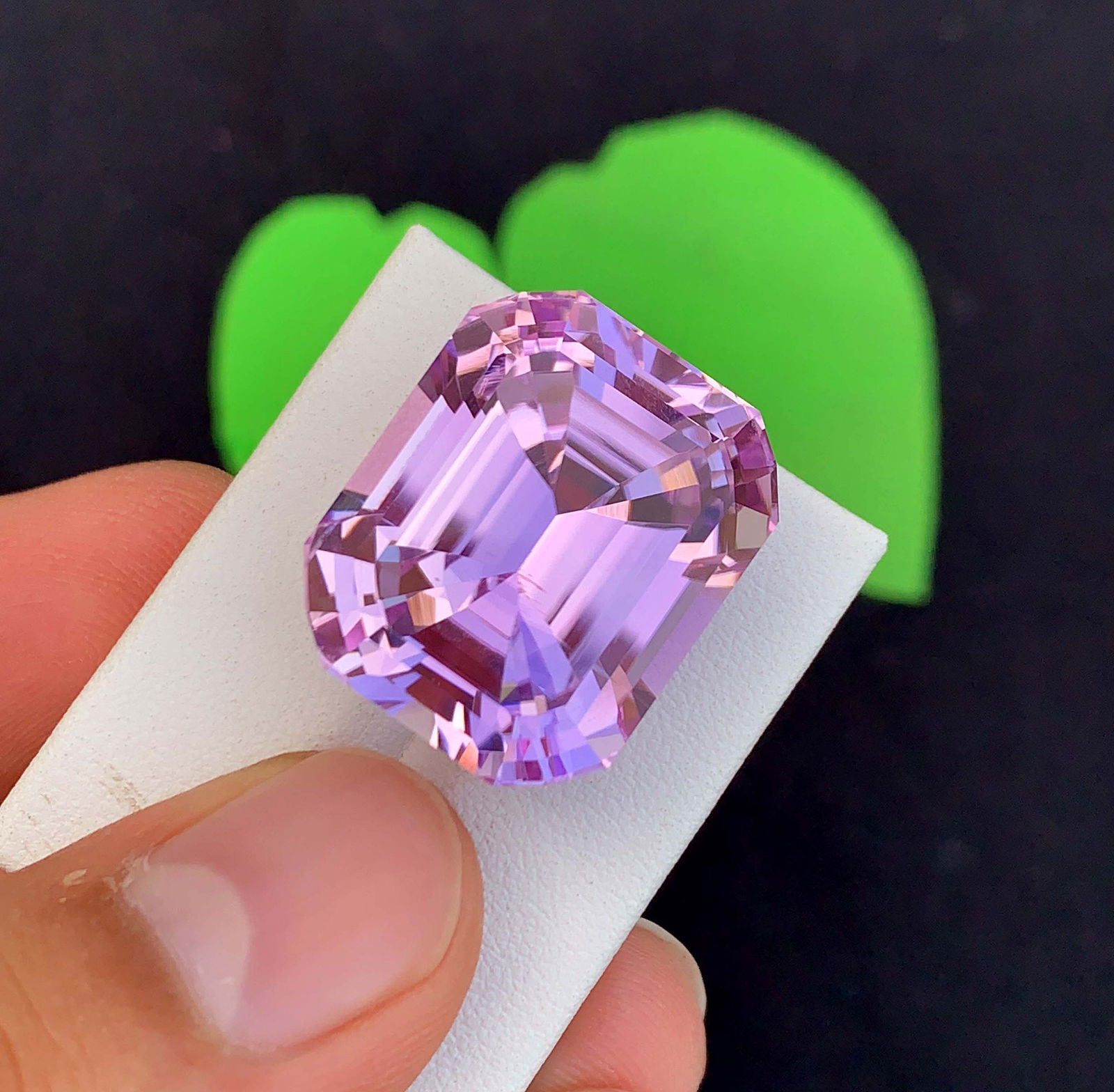 Pink Kunzite Gemstone: 59.10 Carat Faceted Emerald Cut, November Birthstone - 4