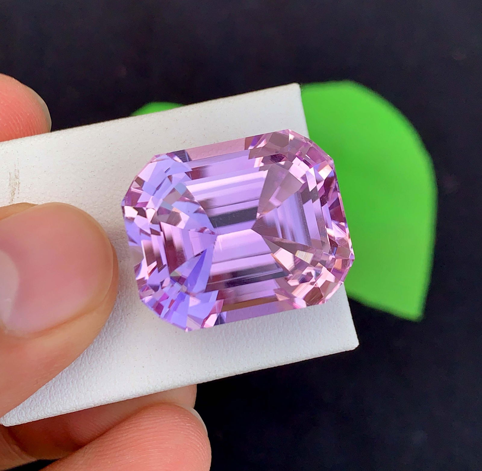 Pink Kunzite Gemstone: 59.10 Carat Faceted Emerald Cut, November Birthstone - 5