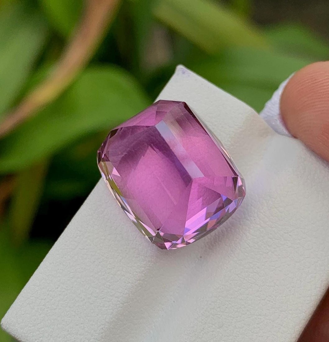 Fuchsia Pink Kunzite Gemstone: 29.95 CT Cushion Cut October Birthstone - 6