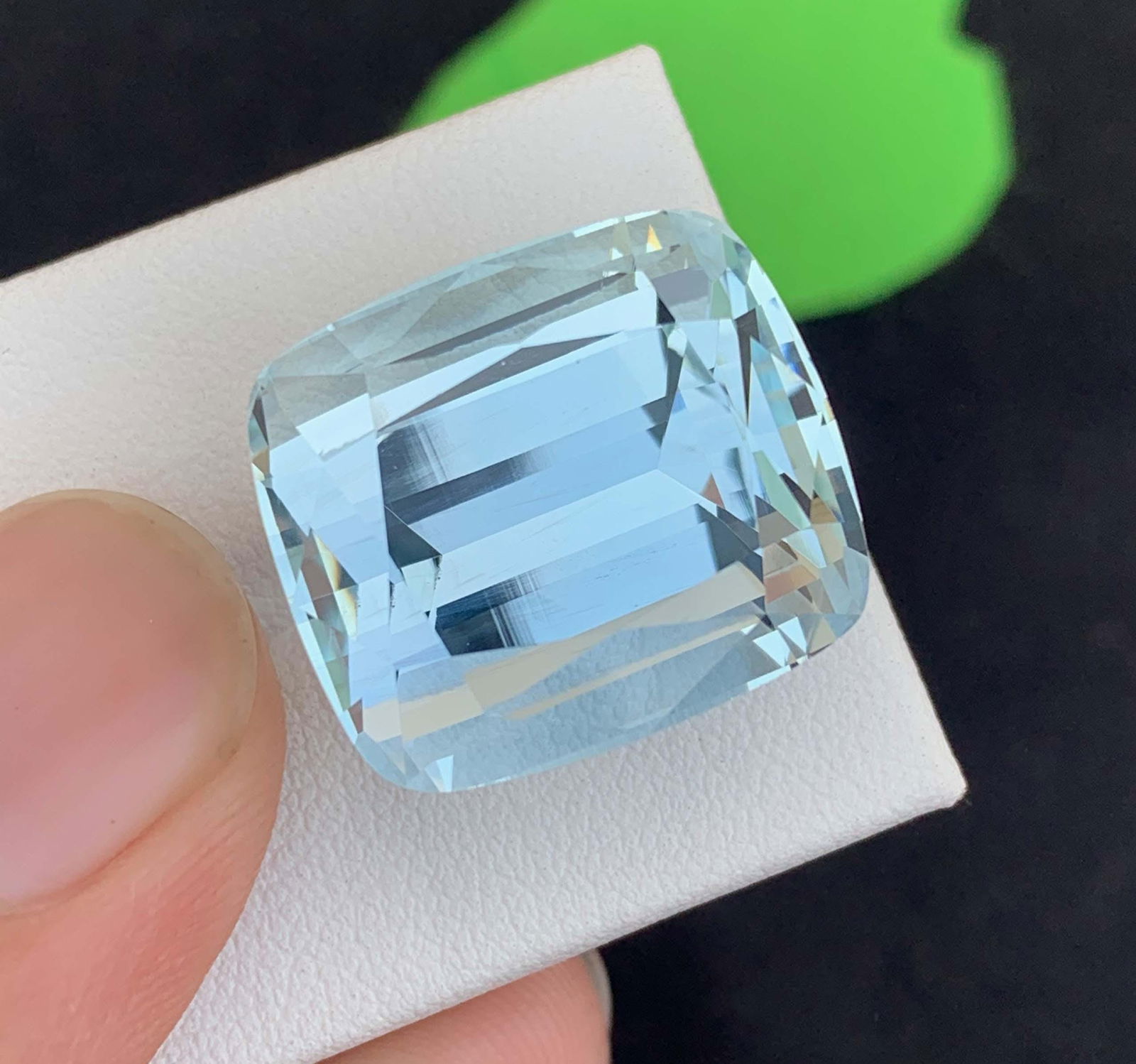 Natural Aquamarine Gemstone: 39.65 Carat Cushion Cut, Pakistan Origin - 2