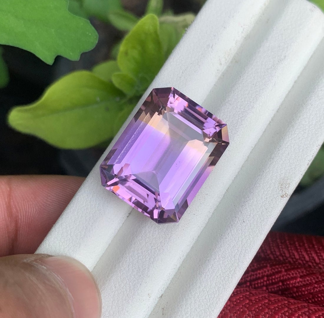 26.90 Ct Natural Bi-Color Ametrine Gemstone: Emerald Cut Loose Gem