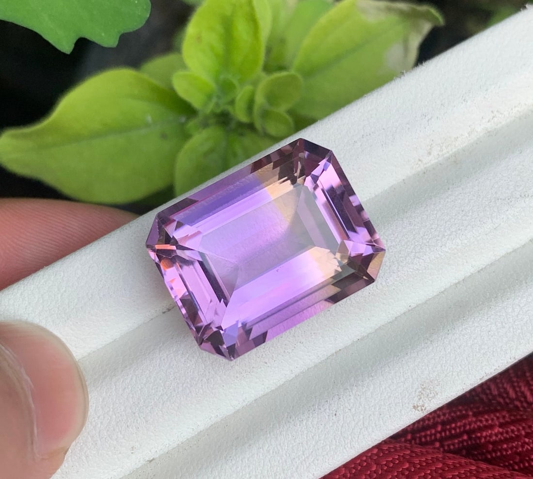 26.90 Ct Natural Bi-Color Ametrine Gemstone: Emerald Cut Loose Gem - 3