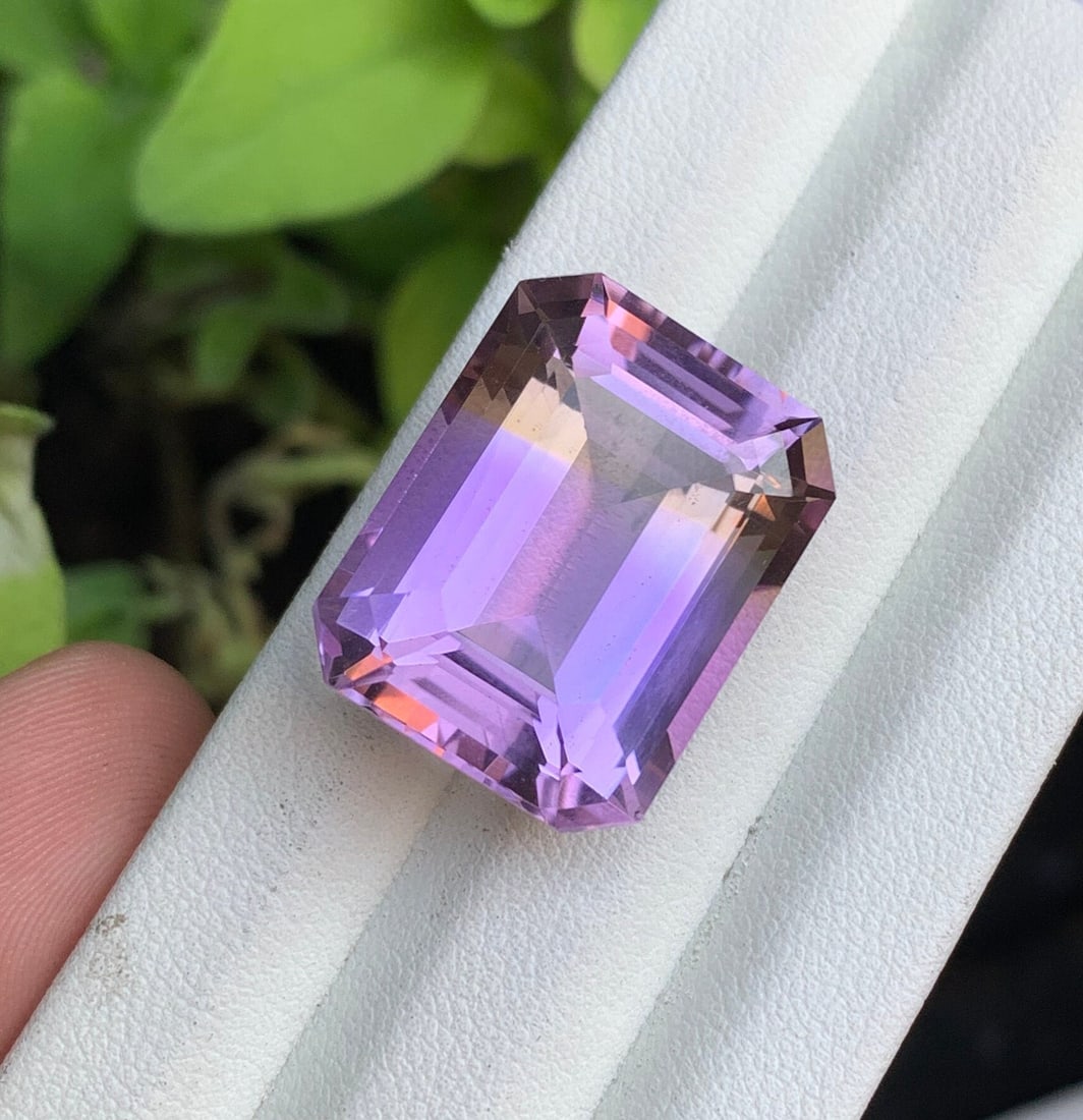 26.90 Ct Natural Bi-Color Ametrine Gemstone: Emerald Cut Loose Gem - 6