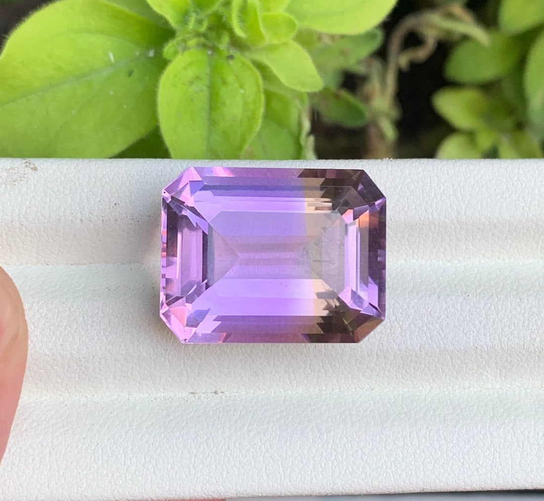 26.90 Ct Natural Bi-Color Ametrine Gemstone: Emerald Cut Loose Gem - 7