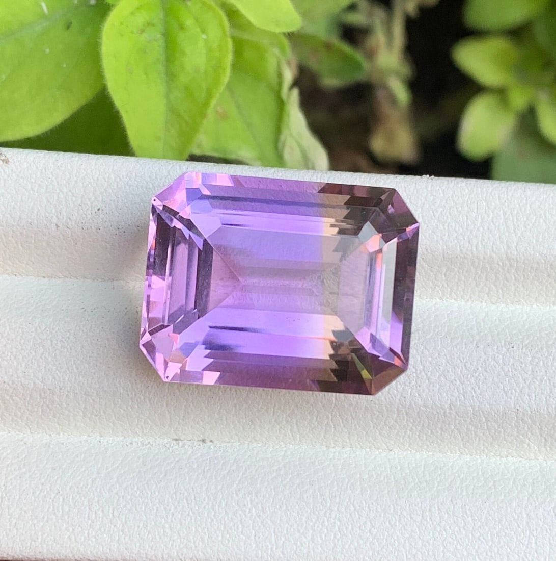 26.90 Ct Natural Bi-Color Ametrine Gemstone: Emerald Cut Loose Gem - 8