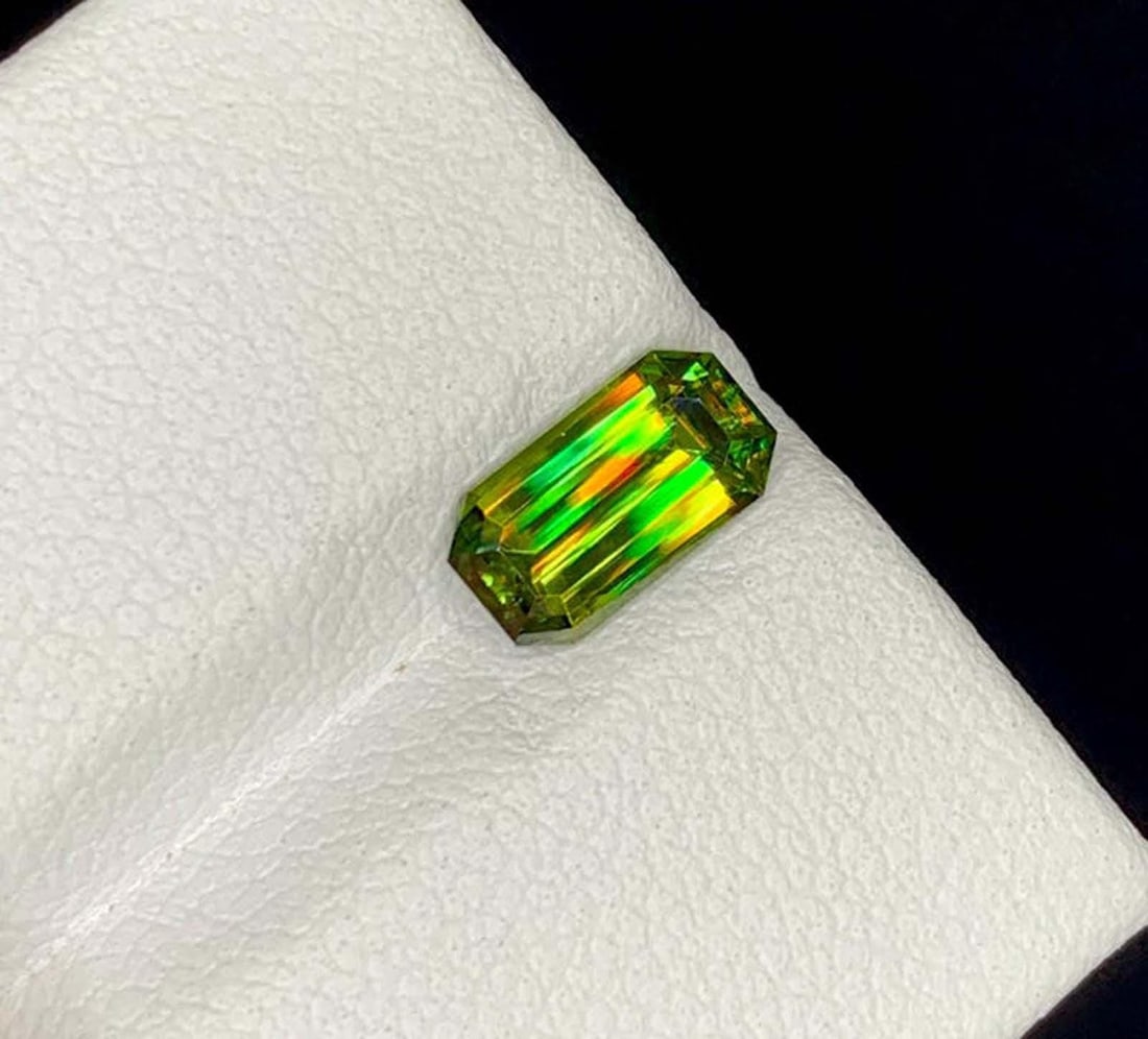 Green Sphene Gemstone: Natural Titanite Round Cut, June Birthstone - 9