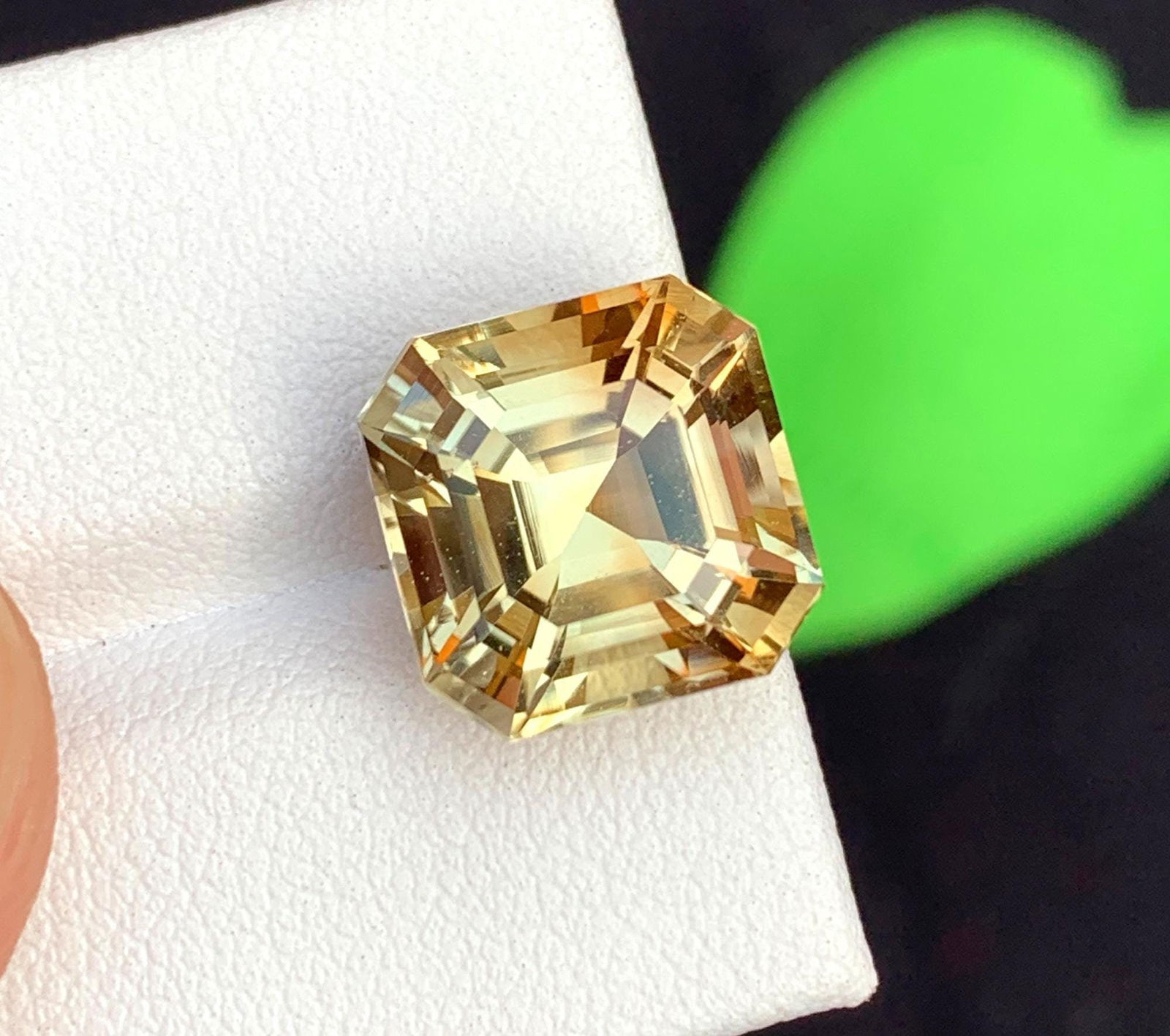 Natural Heliodor Gemstone: 9.19 Carat Asscher Cut Loose Stone - 3