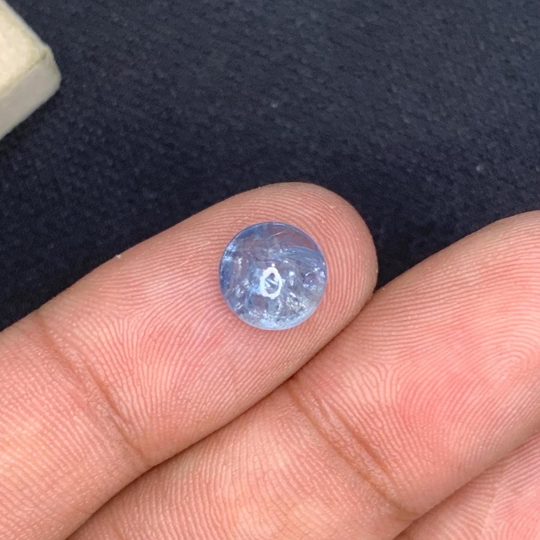 Sky Blue with Pale Grey Undertones Sapphire Cabochon For Jewellery - 3.30 Carat (1 of 7)