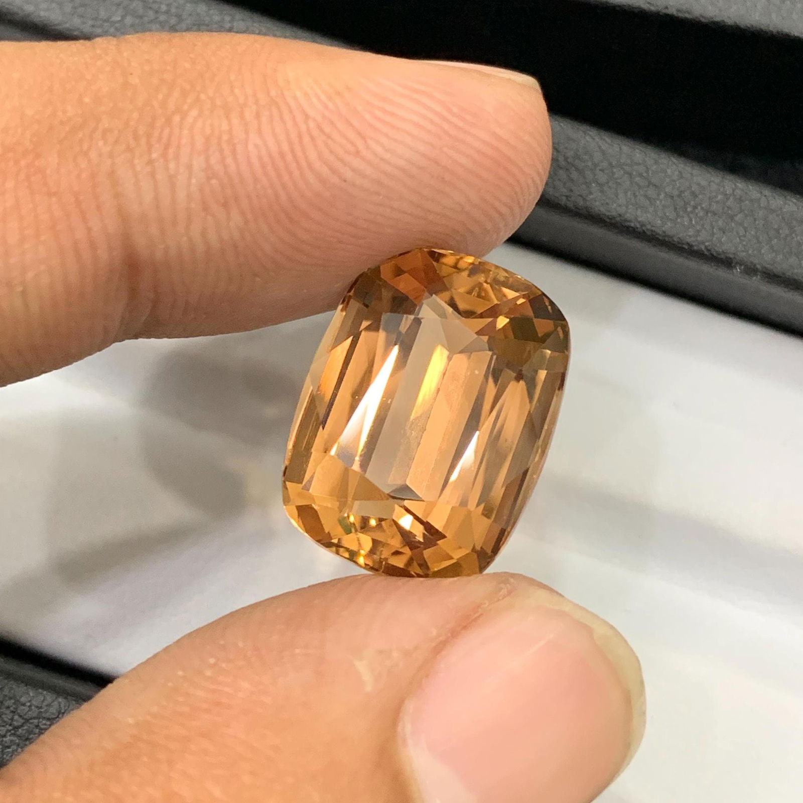 Brown Topaz Gemstone: 23.30 Carat Long Cushion Cut, November Birthstone: Title: Brown Topaz Gemstone: 23.30 Carat Long Cushion Cut, November Birthstone Description: Materials: Gemstone: Topaz Carat weight: 23.30 Gemology: • Weight : 23.30 carat • Dimension