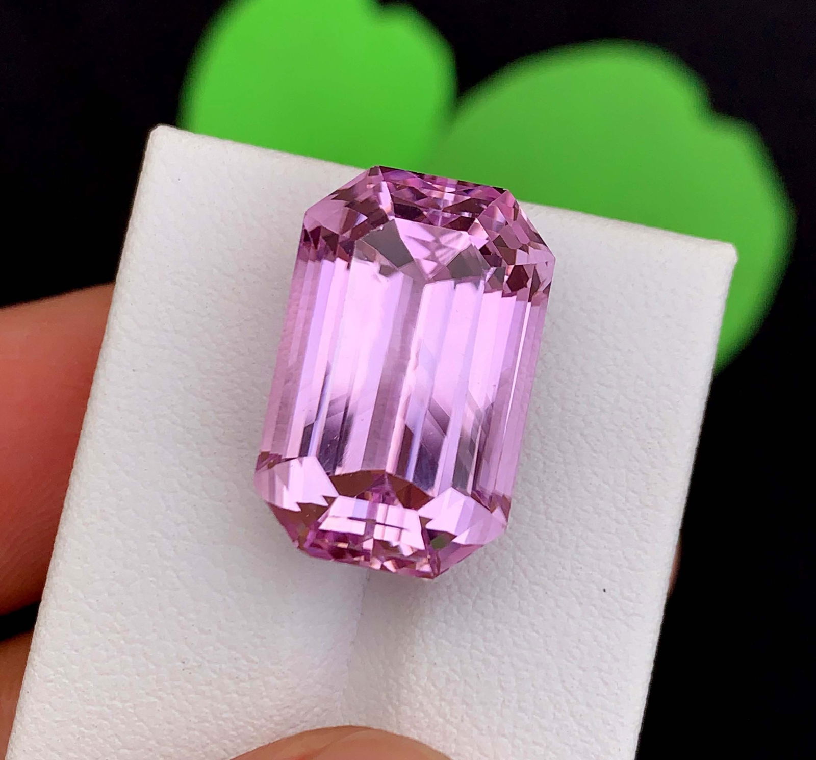 Pink Kunzite Gemstone: 27.17 Carat Faceted Emerald Cut, November Birthstone: Title: Pink Kunzite Gemstone: 27.17 Carat Faceted Emerald Cut, November Birthstone Description: Materials: Gemstone: Kunzite Carat weight: 27.17 Natural Pink Kunzite Gemstone, Faceted Fancy Emerald Cu