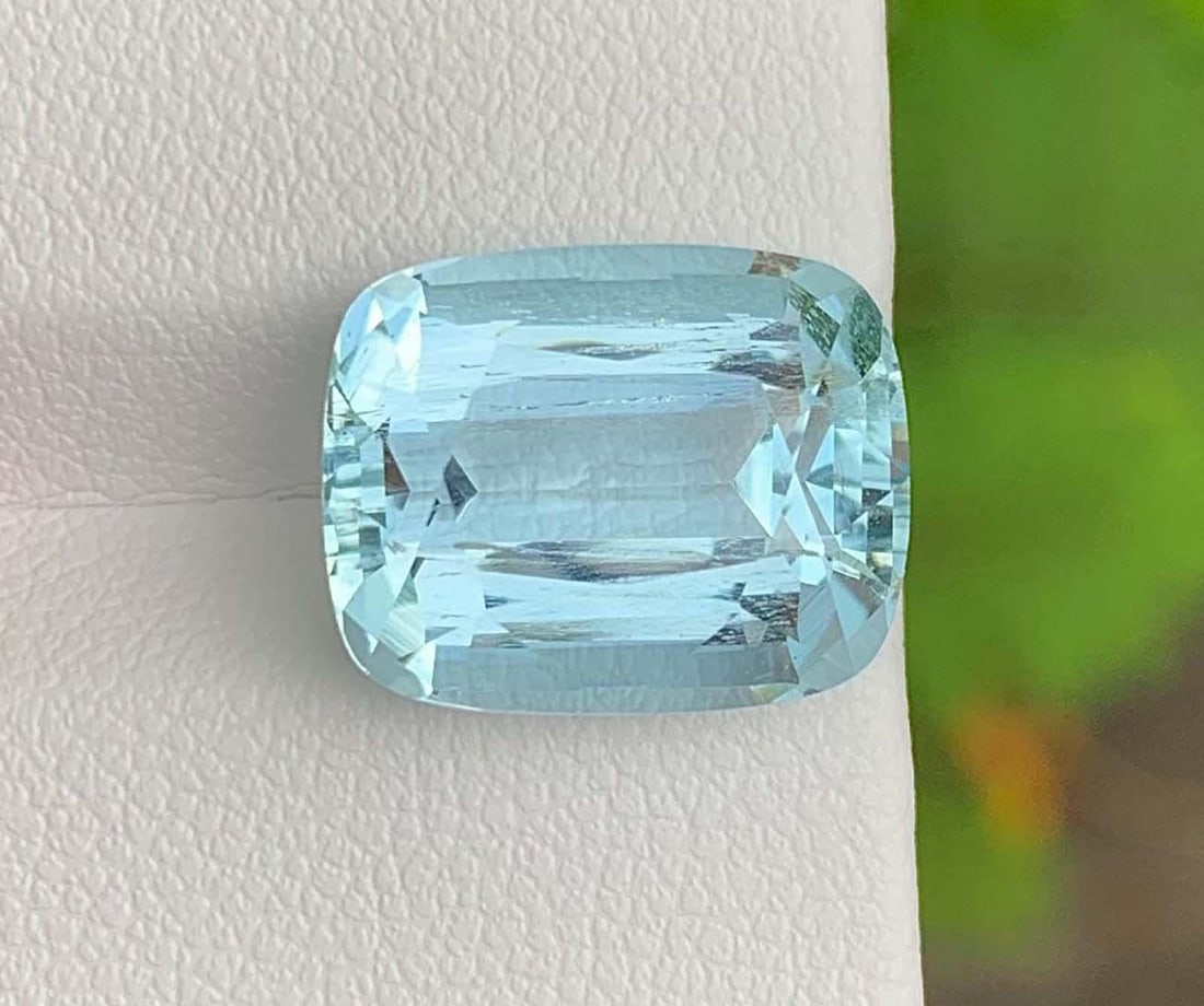 Natural Aquamarine Gemstone: 9.03 Carat Cushion Cut, Pakistan Origin: Title: Natural Aquamarine Gemstone: 9.03 Carat Cushion Cut, Pakistan Origin Description: Materials: Gemstone: Aquamarine Natural Aquamarine Gemstone, Cushion Cut Aquamarine Gemstone From Skardu Pakist