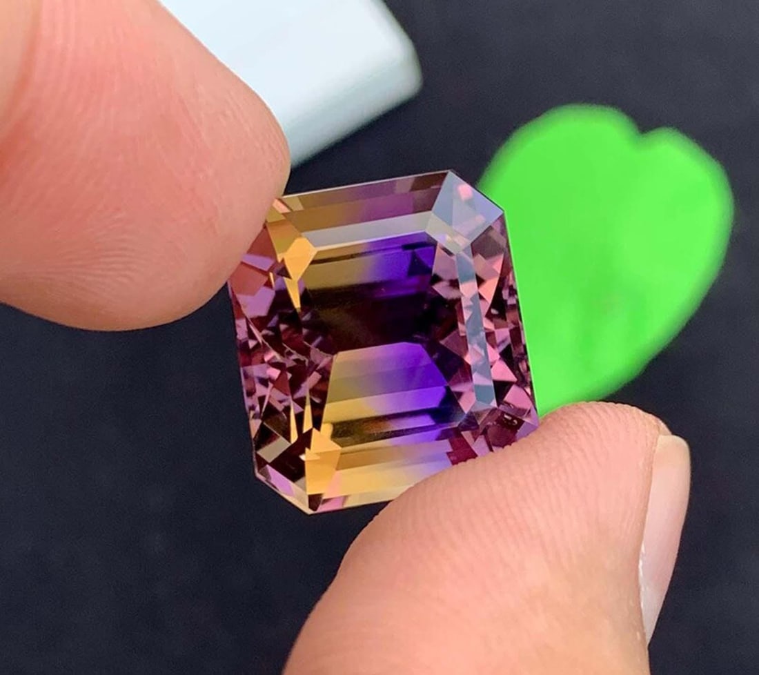 Emerald Cut Ametrine Gemstone: Royal Purple & Golden, February Birthstone - 7
