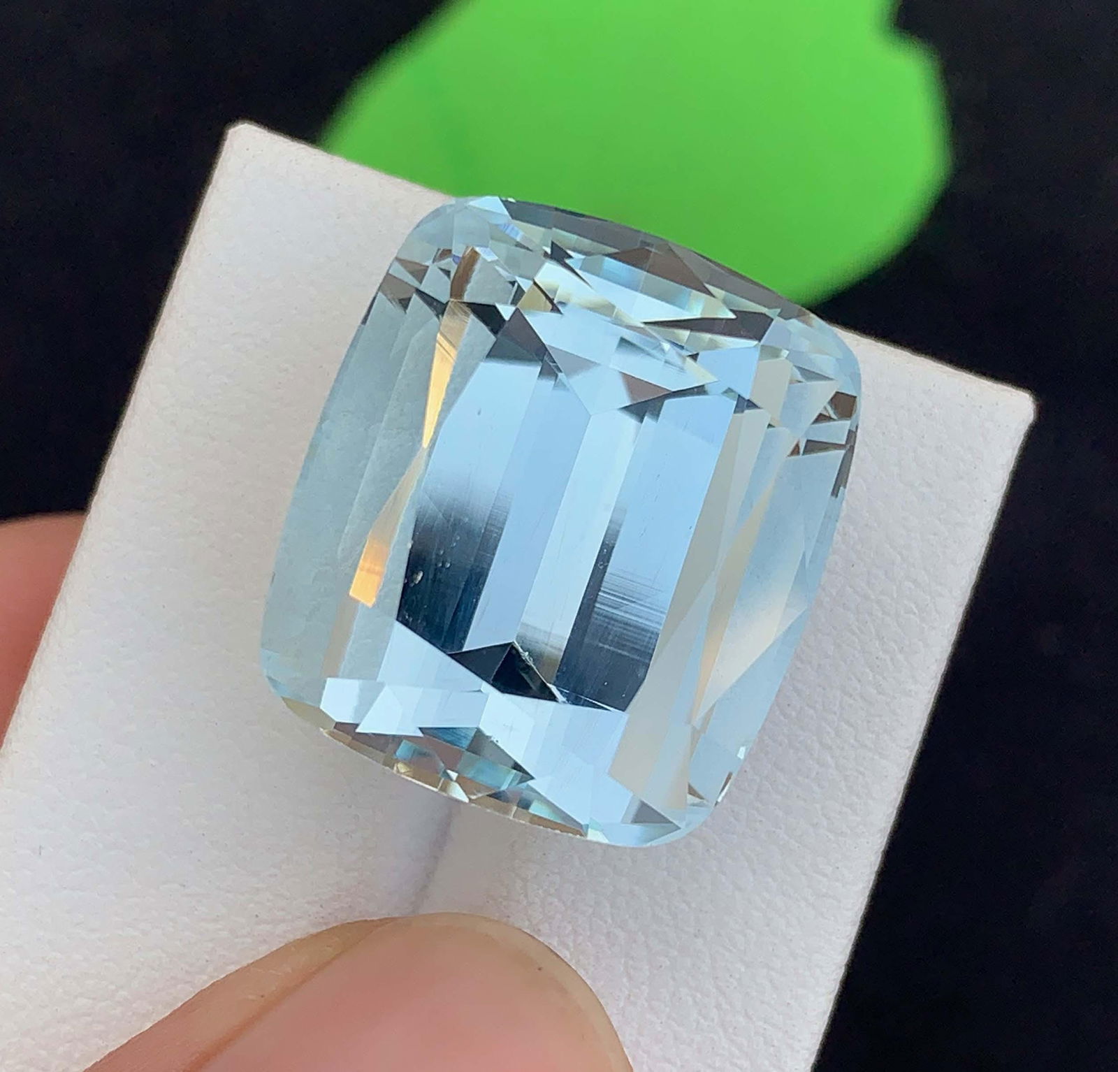 Natural Aquamarine Gemstone: 39.65 Carat Cushion Cut, Pakistan Origin - 6