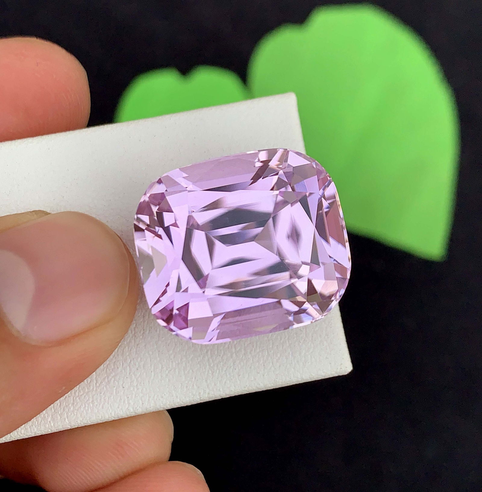 Pink Kunzite Gemstone: 52.40 Carat Faceted Cushion Cut, November Birthstone - 5