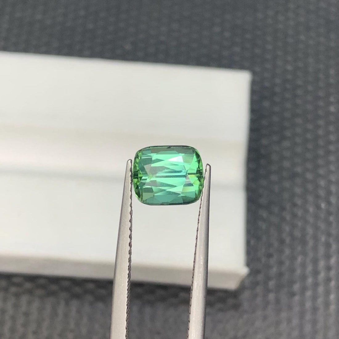 Mint Green Tourmaline Gemstone: 2.30 Carat Cushion Cut (1 of 10)