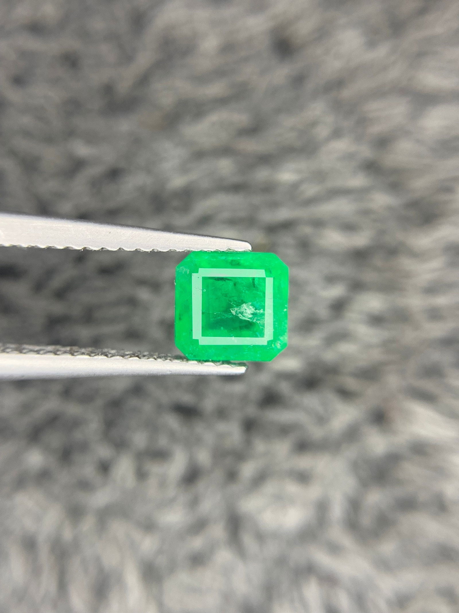 1 Carat Vivid Green Emerald Gemstone: Panjsher Square Cut Stone: Title: 1 Carat Vivid Green Emerald Gemstone: Panjsher Square Cut Stone Description: Materials: Gemstone: Emerald Carat weight: 1 Discover the timeless elegance of this Afghanistan Emerald Loose Gemsto