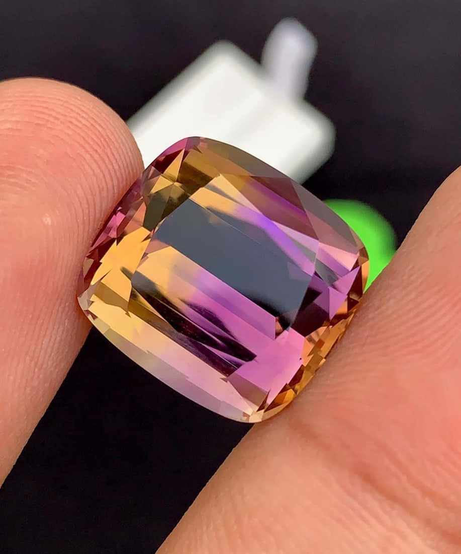 Cushion Cut Ametrine Gemstone: Royal Purple & Golden, 22 Carats: Title: Cushion Cut Ametrine Gemstone: Royal Purple & Golden, 22 Carats Description: Materials: Gemstone: Ametrine Natural Ametrine Gemstone, For Jewelry Making , Cushion Cut Rich Color Ametrine Gemsto