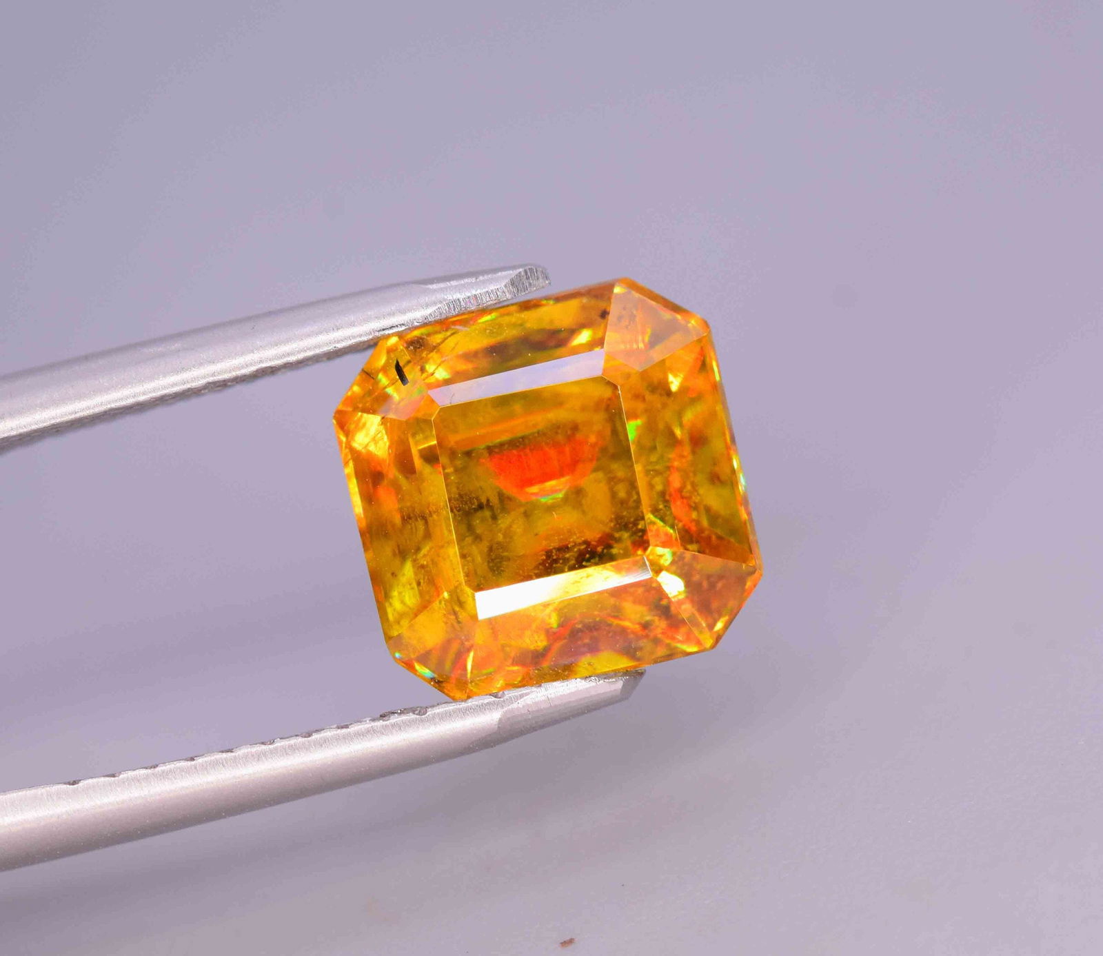 Natural Titanite Sphene Gemstone , Square Emerald Cut Ring\Jewelry Size Loose Gemstone,3.80Carat (1 of 5)