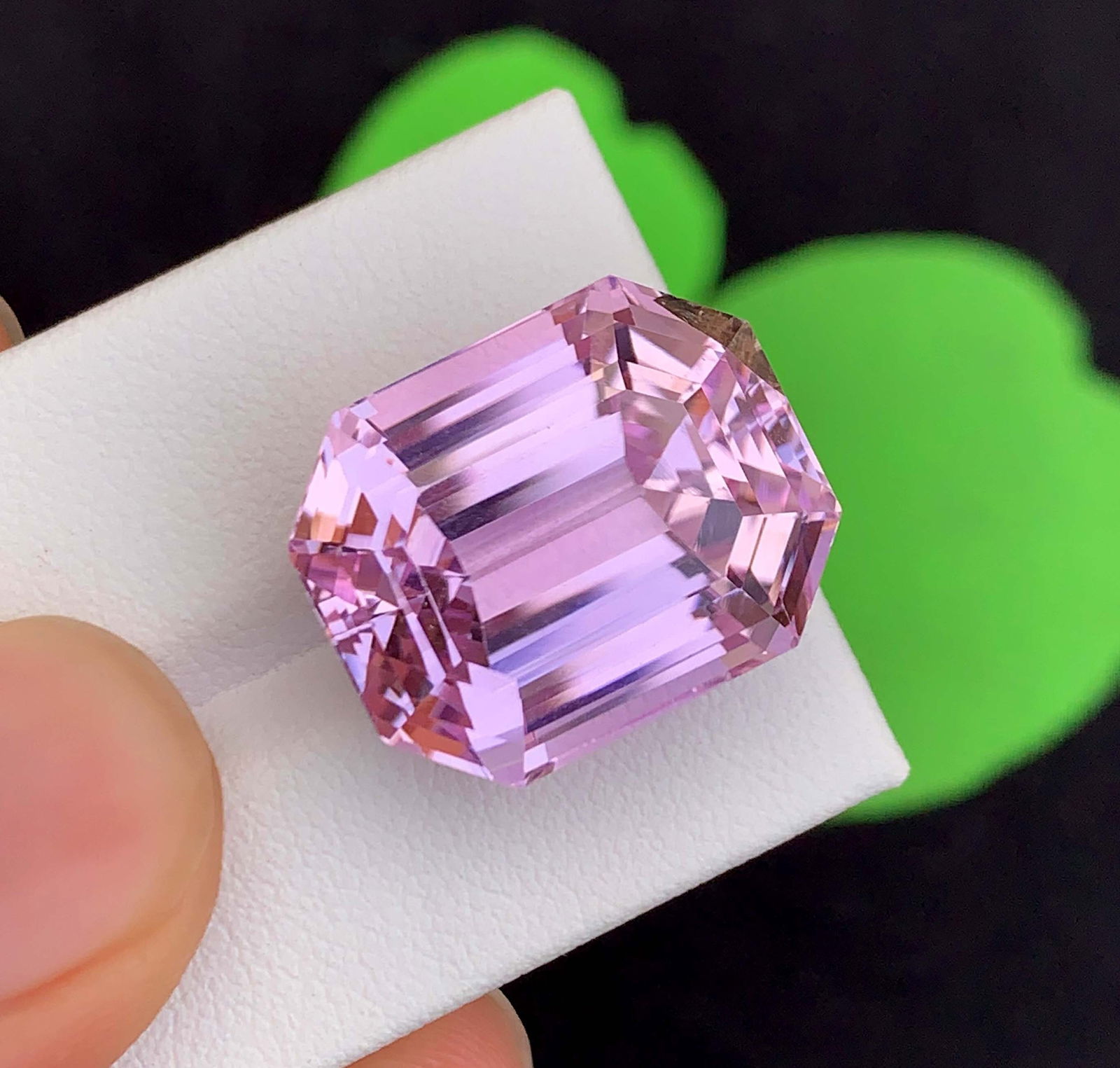 Pink Kunzite Gemstone: 36.60 Carat Emerald Cut November Birthstone: Title: Pink Kunzite Gemstone: 36.60 Carat Emerald Cut November Birthstone Description: Materials: Gemstone: Kunzite Carat weight: 36.60 Natural Pink Kunzite Gemstone, Faceted Emerald Cut, For Jewelry