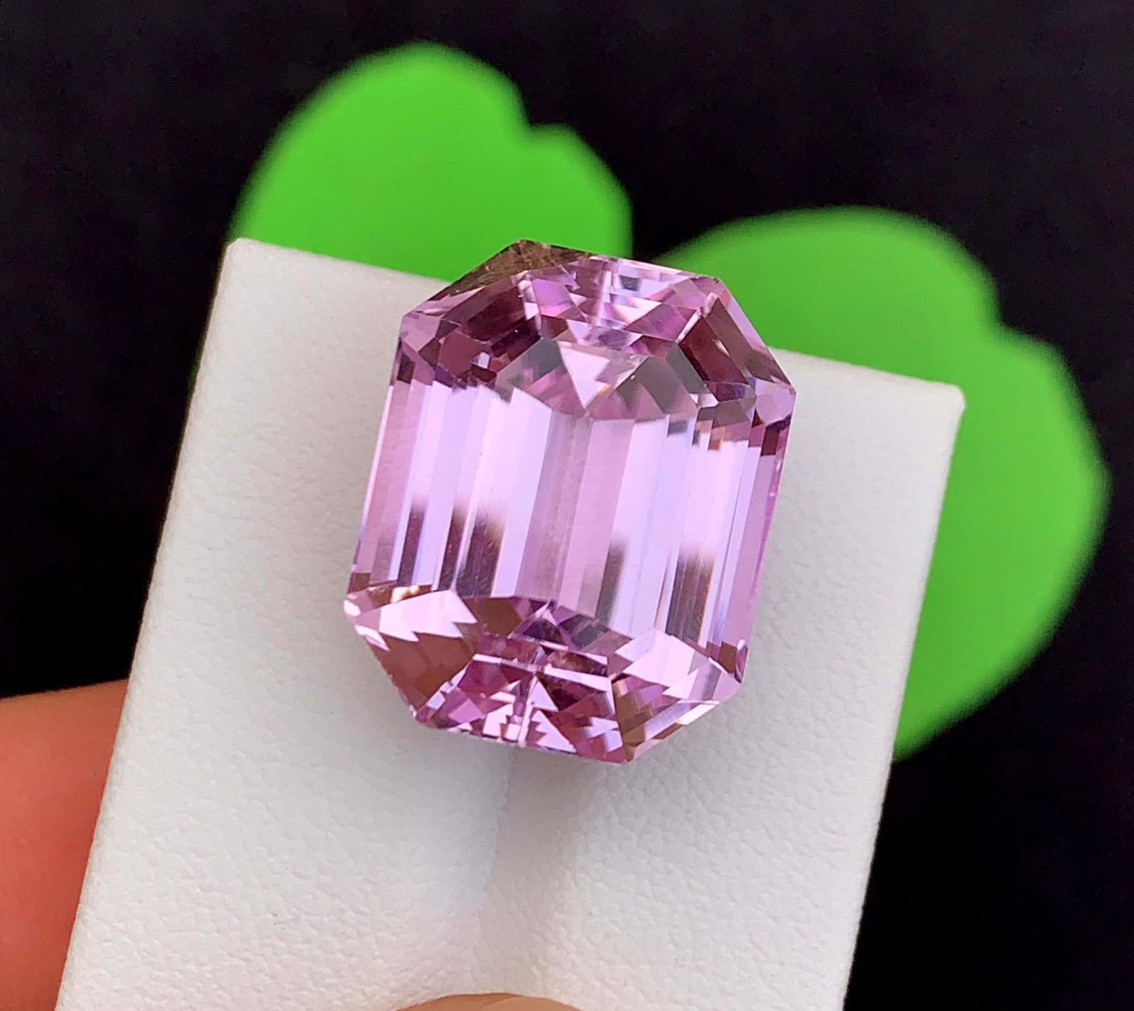 Pink Kunzite Gemstone: 36.60 Carat Emerald Cut November Birthstone - 5