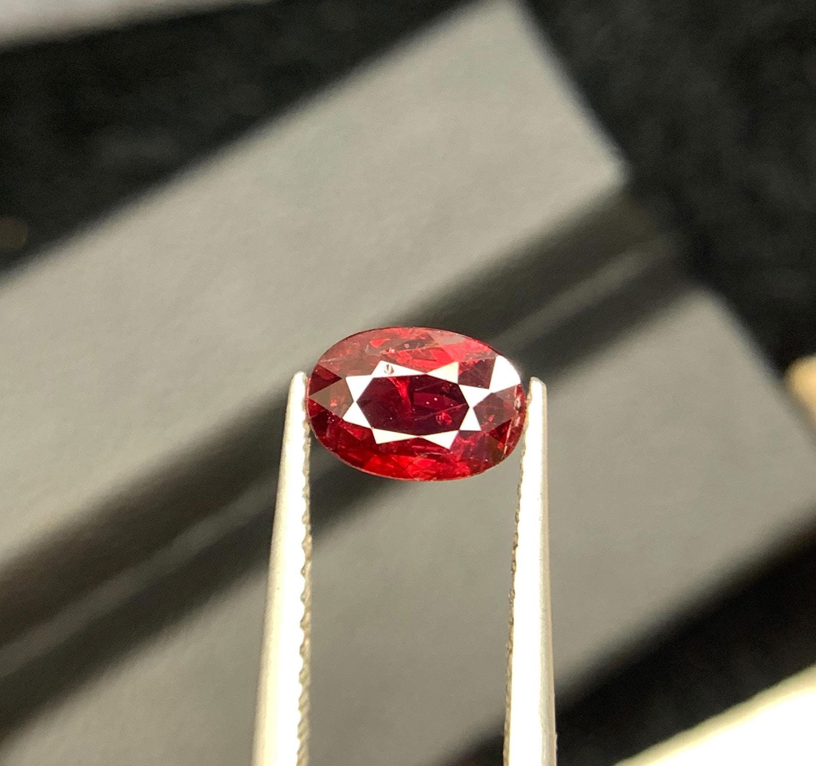 Vivid Blood Red Ruby Gemstone, Natural Ruby From Mozambique, Oval Cut Ruby Ring Jewelry Making, 1.15 (1 of 10)