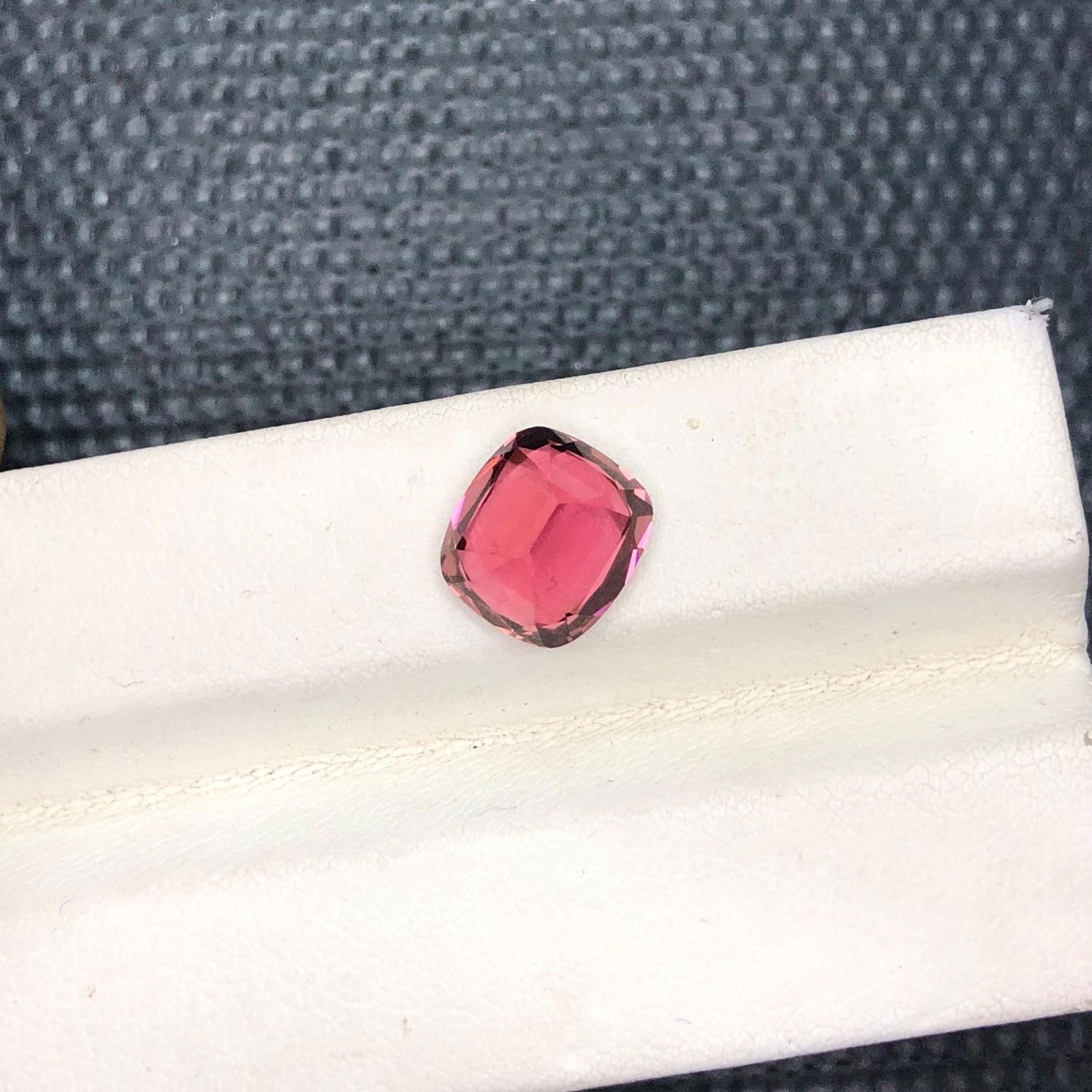 Reddish Hot Pink Tourmaline Gemstone: Cushion Cut, 3.125 Carat - 9