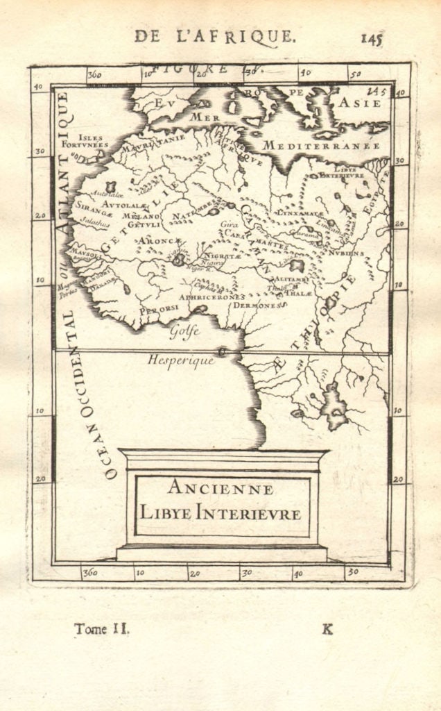 WEST AFRICA/MAGHREB Tribes Garamantes Getgulie 'Ancienne Libye'. MALLET 1683 map (1 of 1)