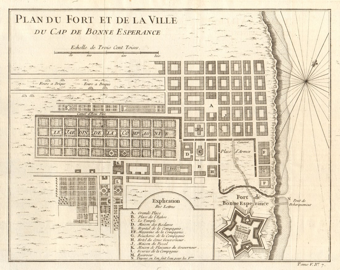 Plan du Fort &… ville du Cap de Bonne Esperance'. Cape Town. BELLIN 1748 map: Title: Plan du Fort &… ville du Cap de Bonne Esperance'. Cape Town. BELLIN 1748 map Description: Plan du Fort et de la Ville du Cap de Bonne Esperance [Plan of the Castle of Good Hope and Cape T