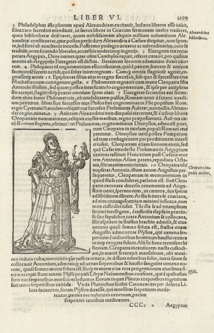 Cleopatra impudens mulier. Cleopatra, a shameless woman. Egypt. MÜNSTER 1572 (1 of 1)