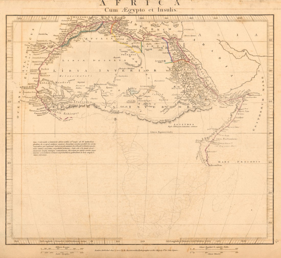 ANCIENT AFRICA cum Aegypto et Insulis. Nigritae Aethiopia. ARROWSMITH 1828 map (1 of 1)