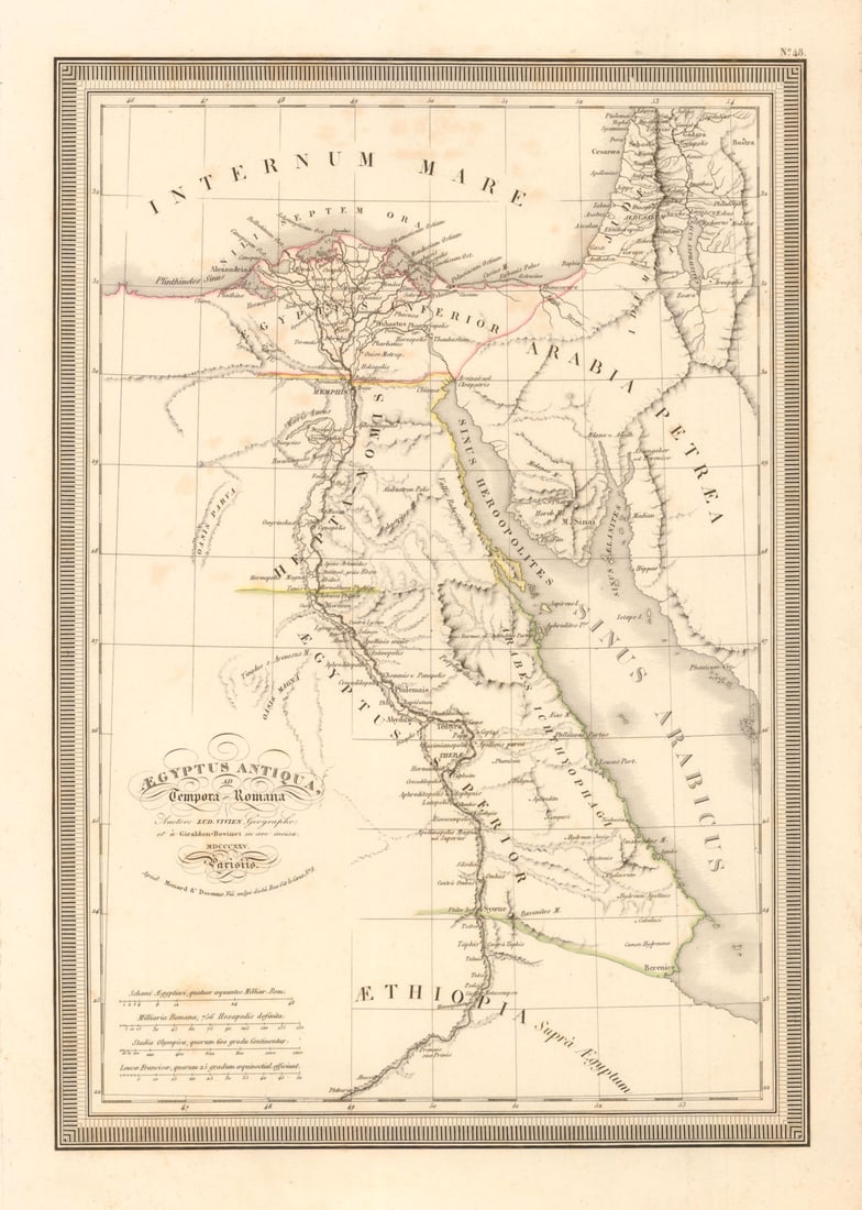 Aegyptus Antiqua, ad Tempora Romana' by Vivien de Saint Martin. Egypt 1825 map (1 of 1)