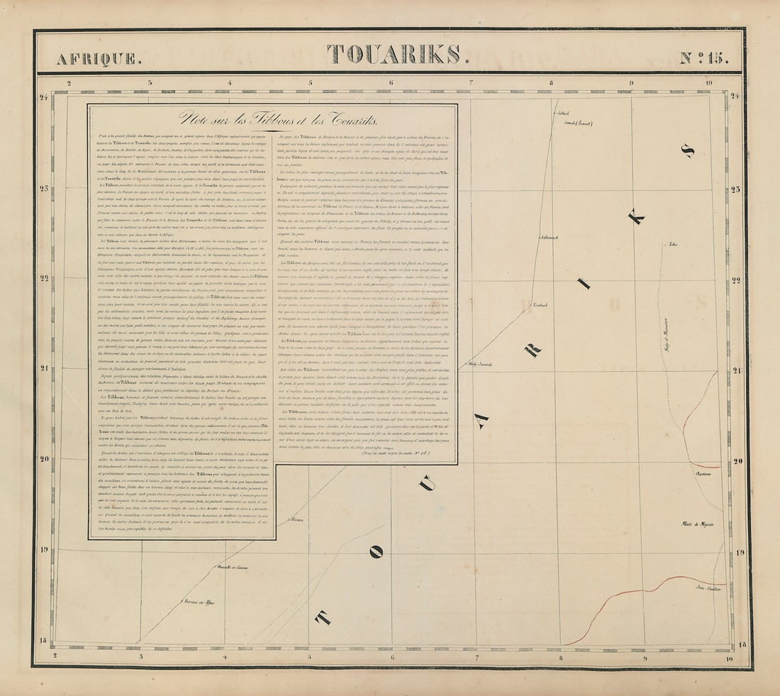 Afrique. Touariks #15. Sahara in SE Niger & Northern Niger VANDERMAELEN 1827 map: Title: Afrique. Touariks #15. Sahara in SE Niger & Northern Niger VANDERMAELEN 1827 map Description: Afrique - Touariks [Note Sur les Tibbous et les Touariks] - No. 15. The Sahara Desert in