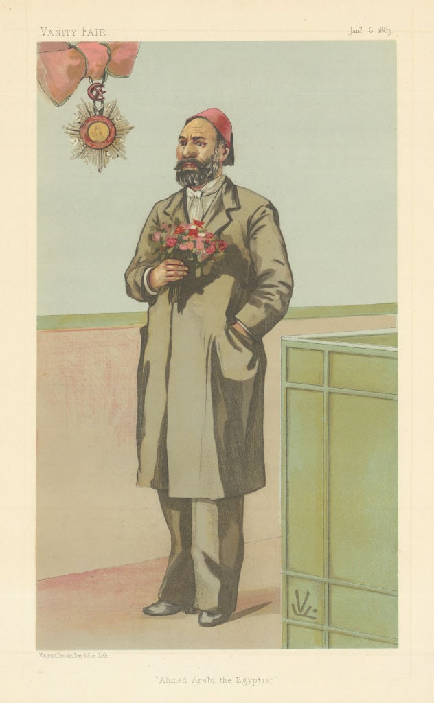 VANITY FAIR SPY CARTOON 'Ahmed Arabi the Egyptian' by FV 1883 old print: Title: VANITY FAIR SPY CARTOON 'Ahmed Arabi the Egyptian' by FV 1883 old print Description: Ahmed Arabi the Egyptian [Ahmed Arabi]. ARABI Ahmed: By VY. Bearded. Medal. by FV. Published 06 January