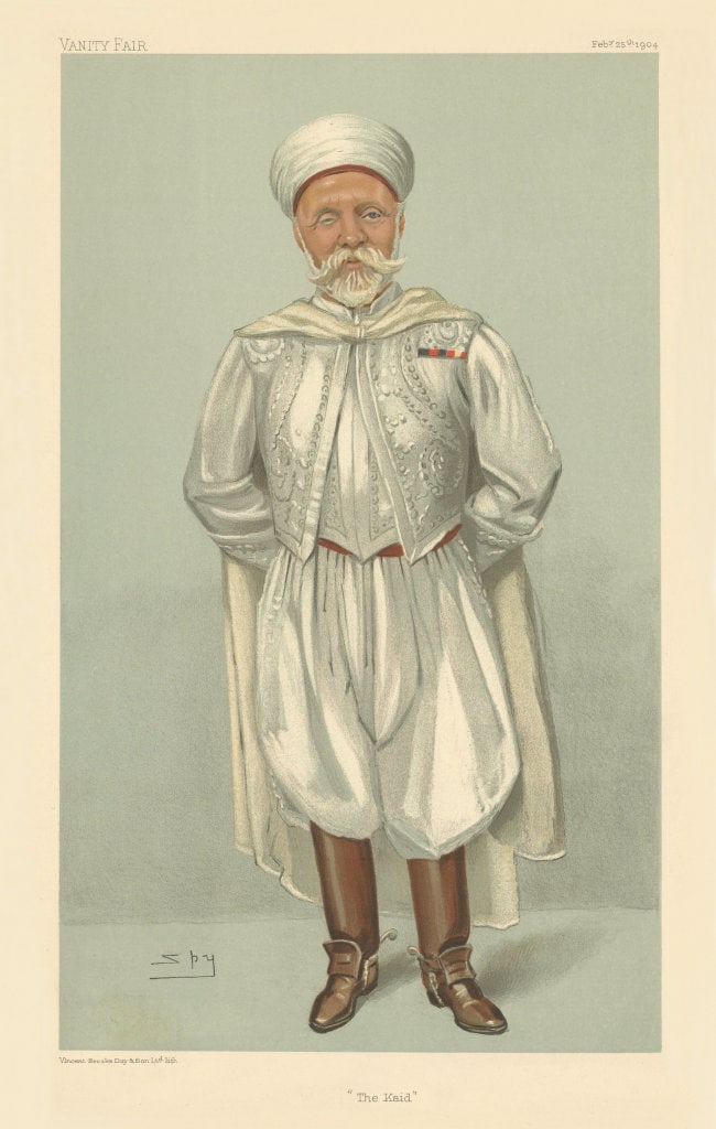 VANITY FAIR SPY CARTOON Gen Sir Harry Aubrey de Vere Maclean 'The Kaid' 1904: Title: VANITY FAIR SPY CARTOON Gen Sir Harry Aubrey de Vere Maclean 'The Kaid' 1904 Description: The Kaid [General Sir Harry Aubrey de Vere Maclean]. KAID General Sir Harry Aubrey de Maclean. In costu