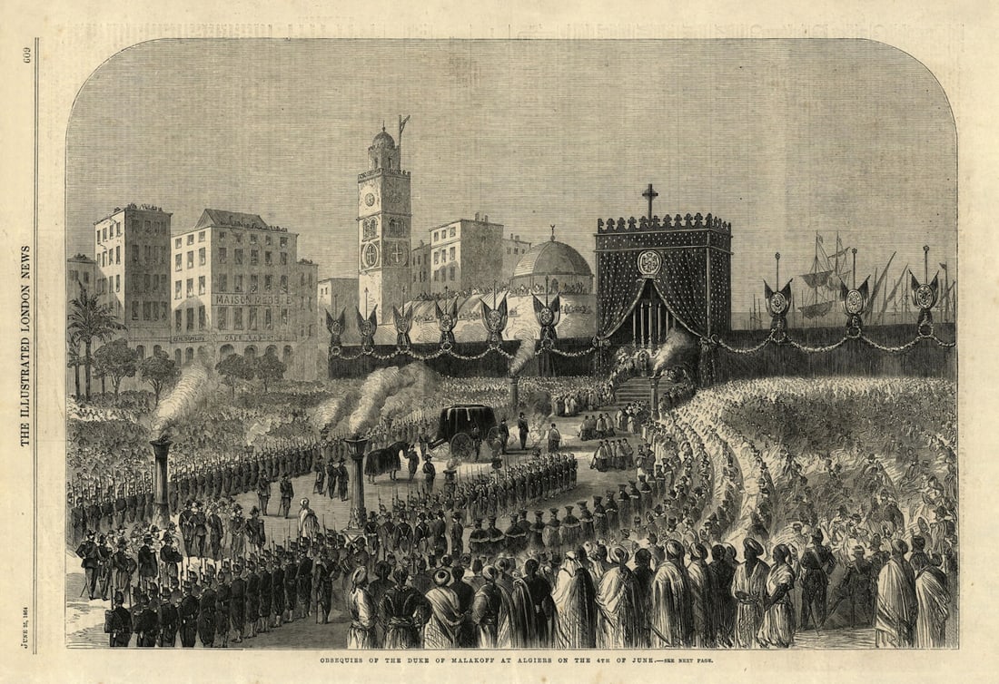 Obsequies of the Duke of Malakhov at Algiers on the 4th of June. Algeria 1864 (1 of 1)