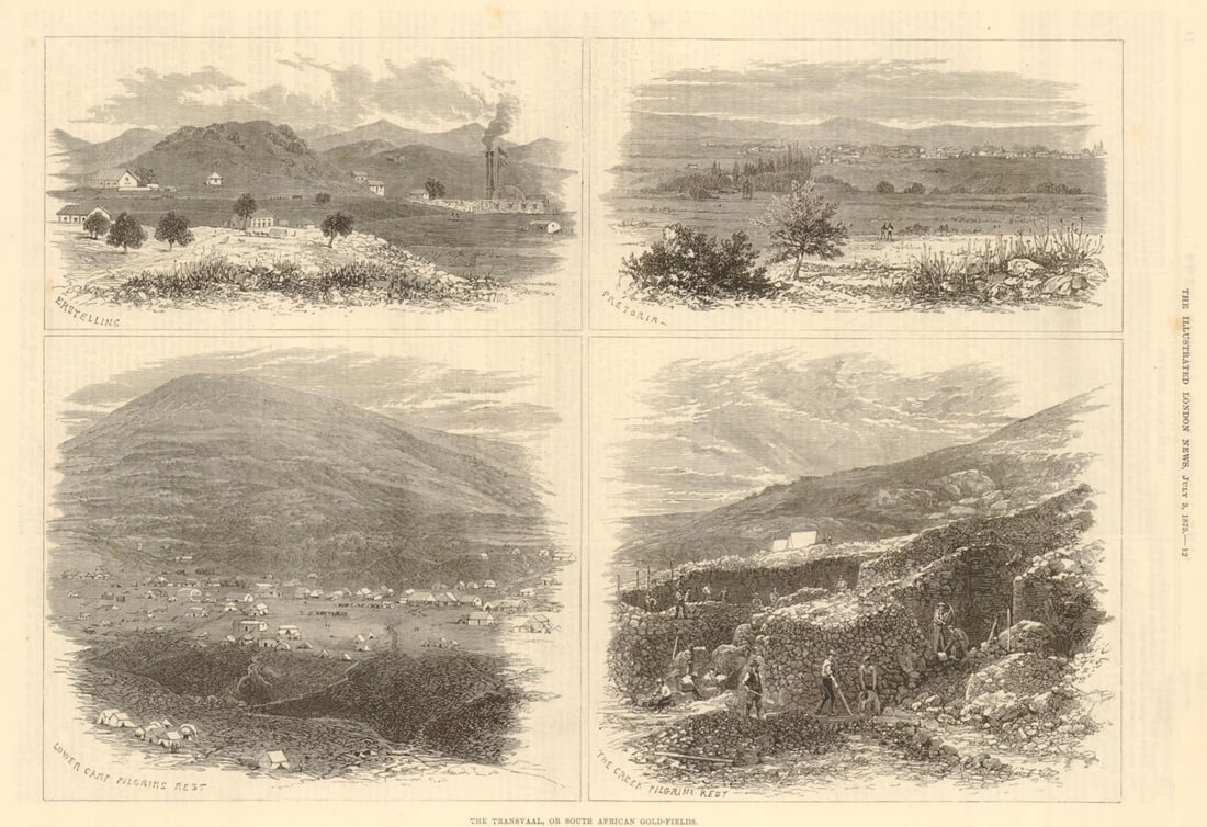 Transvaal South African gold fields. Erstelling Pretoria Pilgrims Rest 1875 (1 of 1)