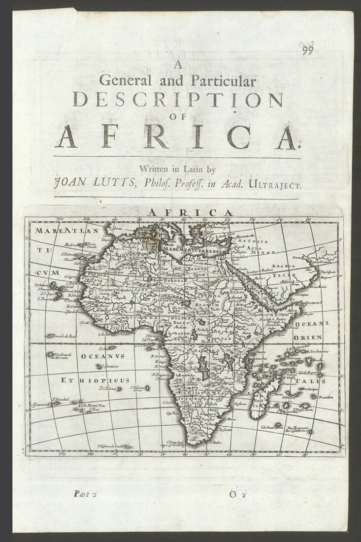 Africa by Herman Moll. Hypothesised interior! Phantom St Matthew Island 1701 map (1 of 1)