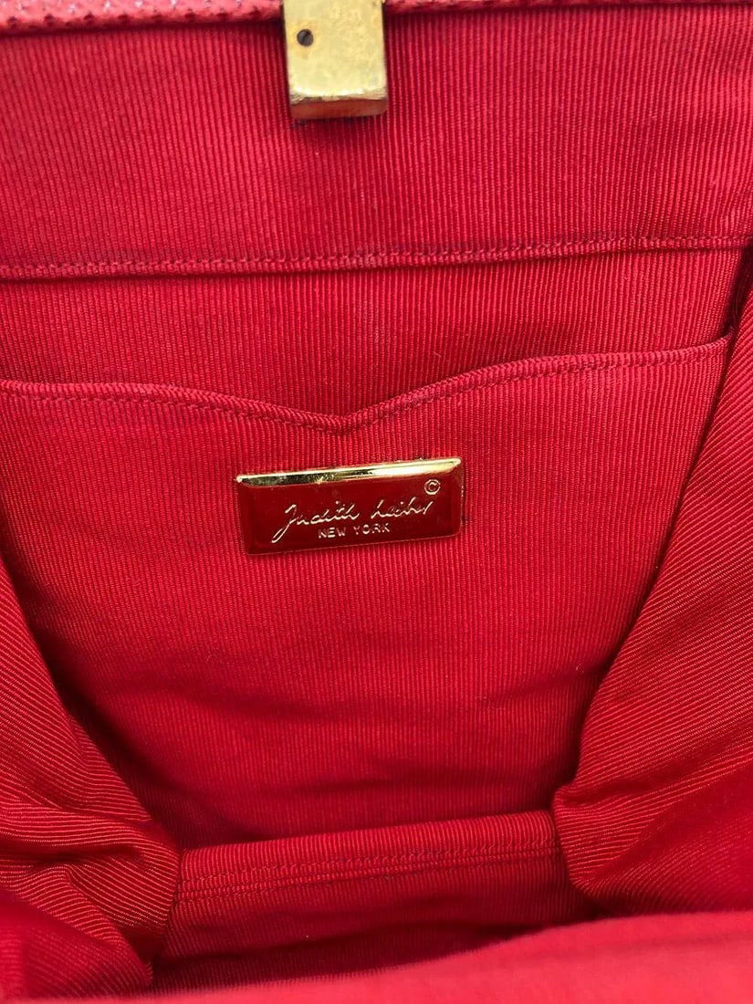 Judith Leiber Red Lizard Clutch - 10