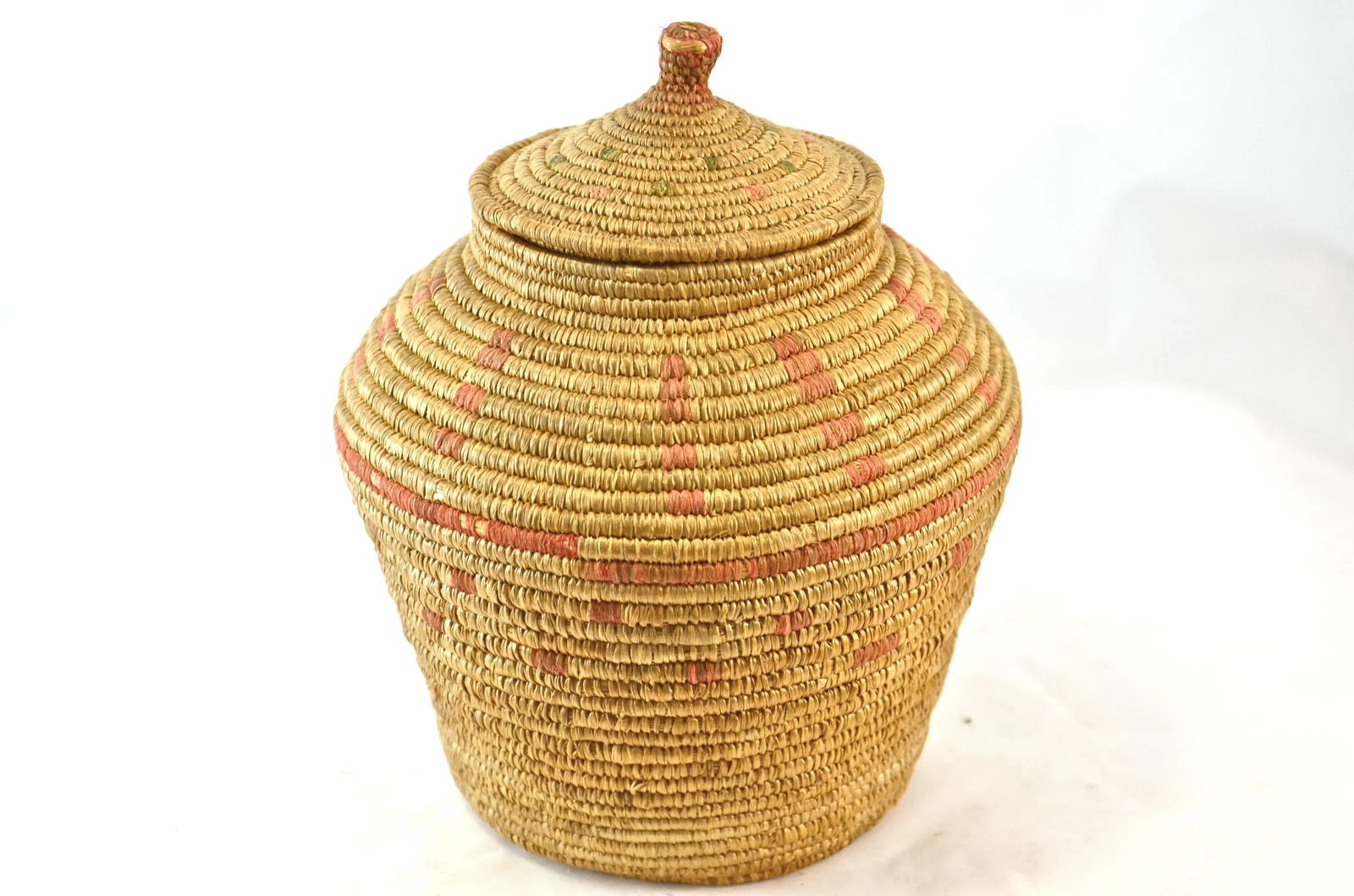 Native American Style Hand Woven Lidded Jar - 2